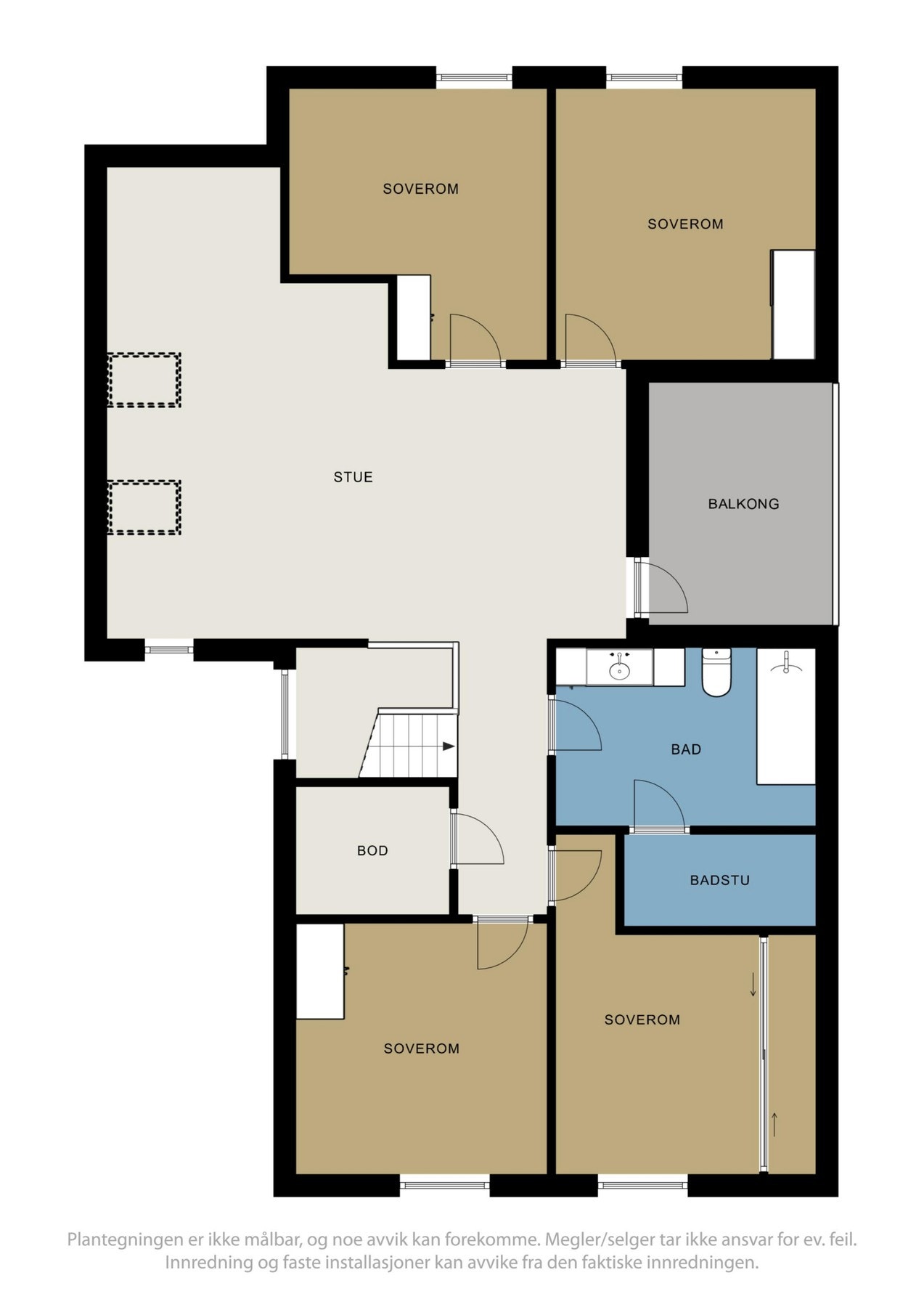 Plantegning loft Galleribilde