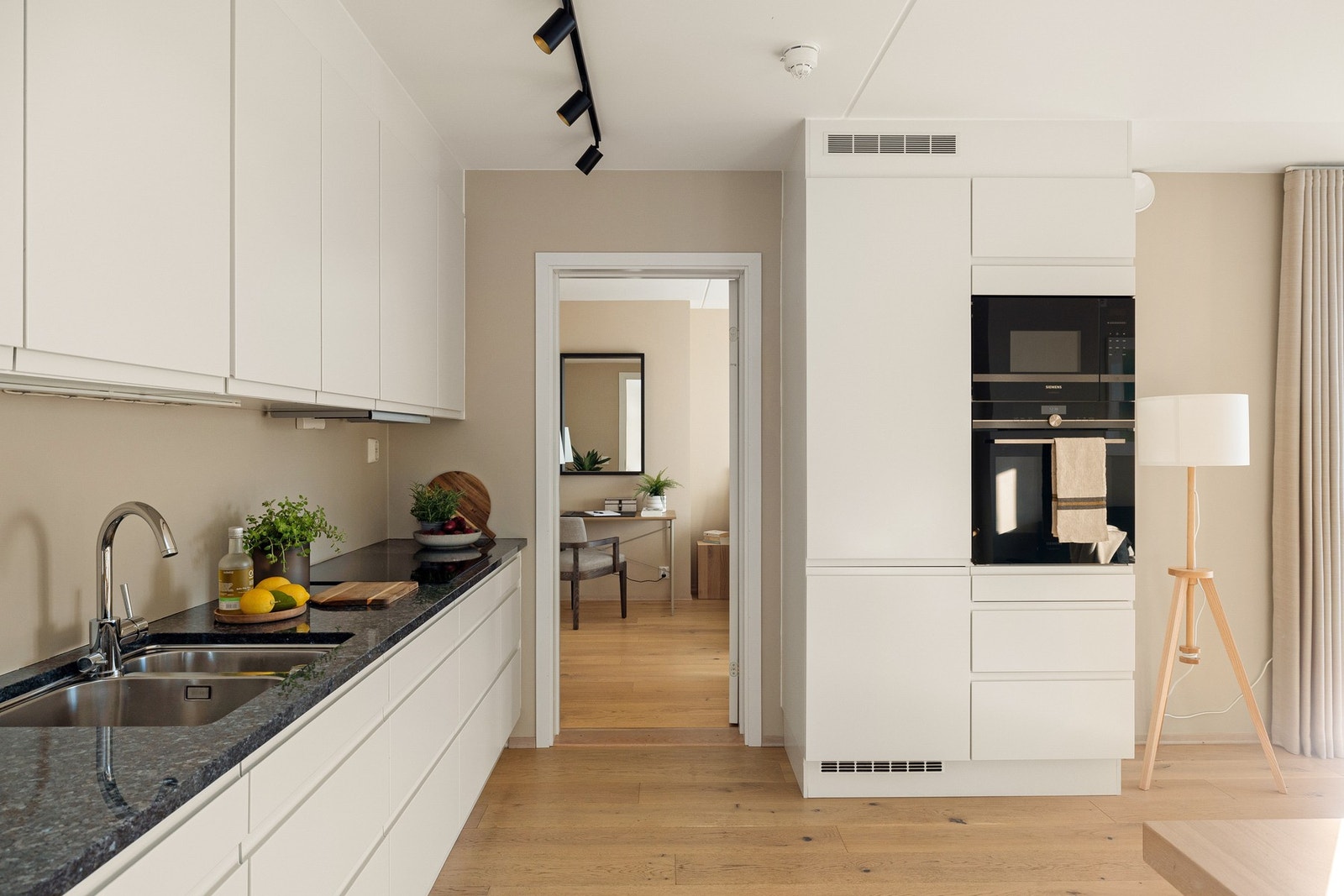 Det er også montert komfyrvakt og automatisk lekkasjestopper. Galleribilde