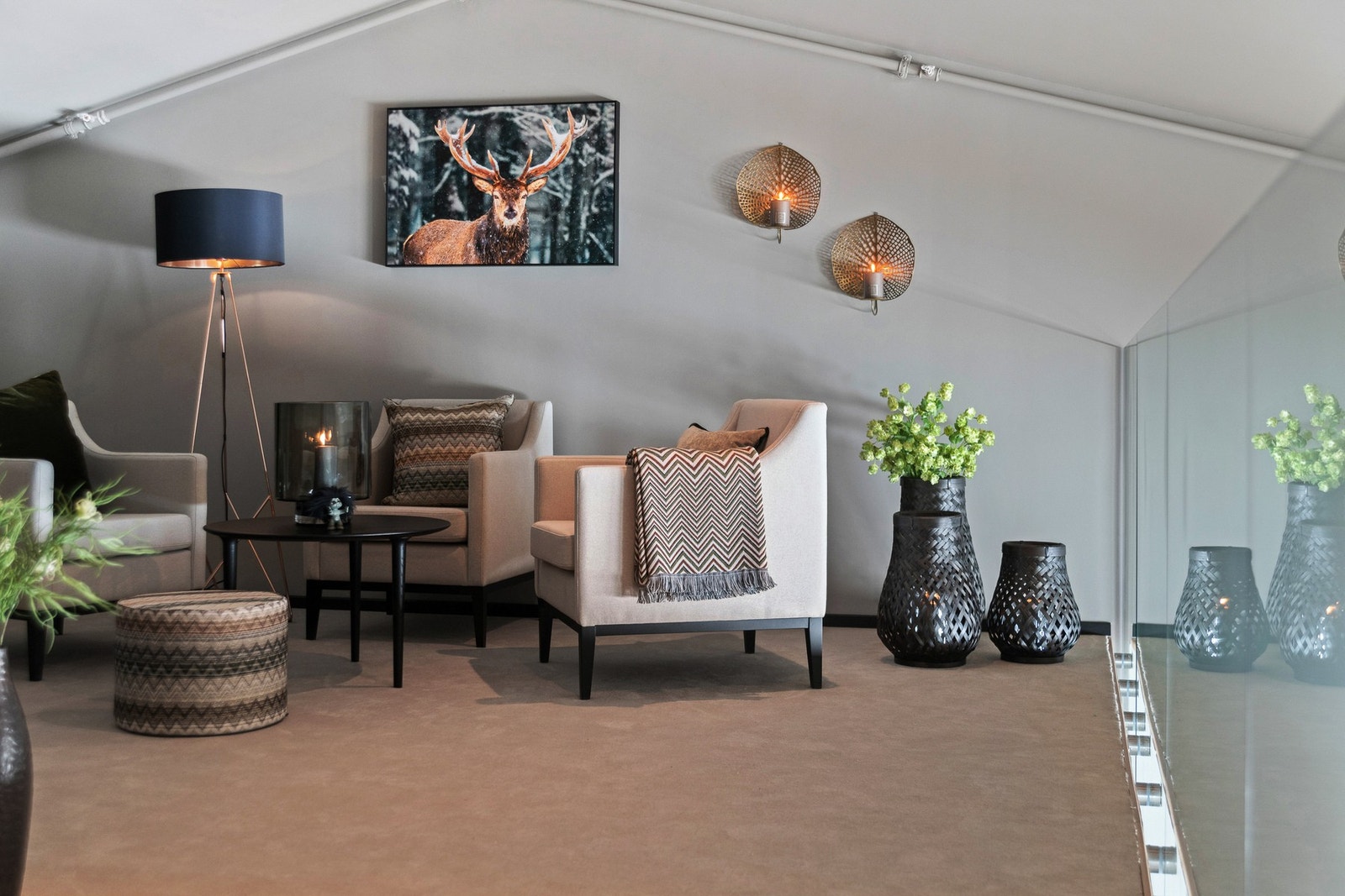 Det er mulig å innrede med senger eller en ekstra stue på hems. Galleribilde