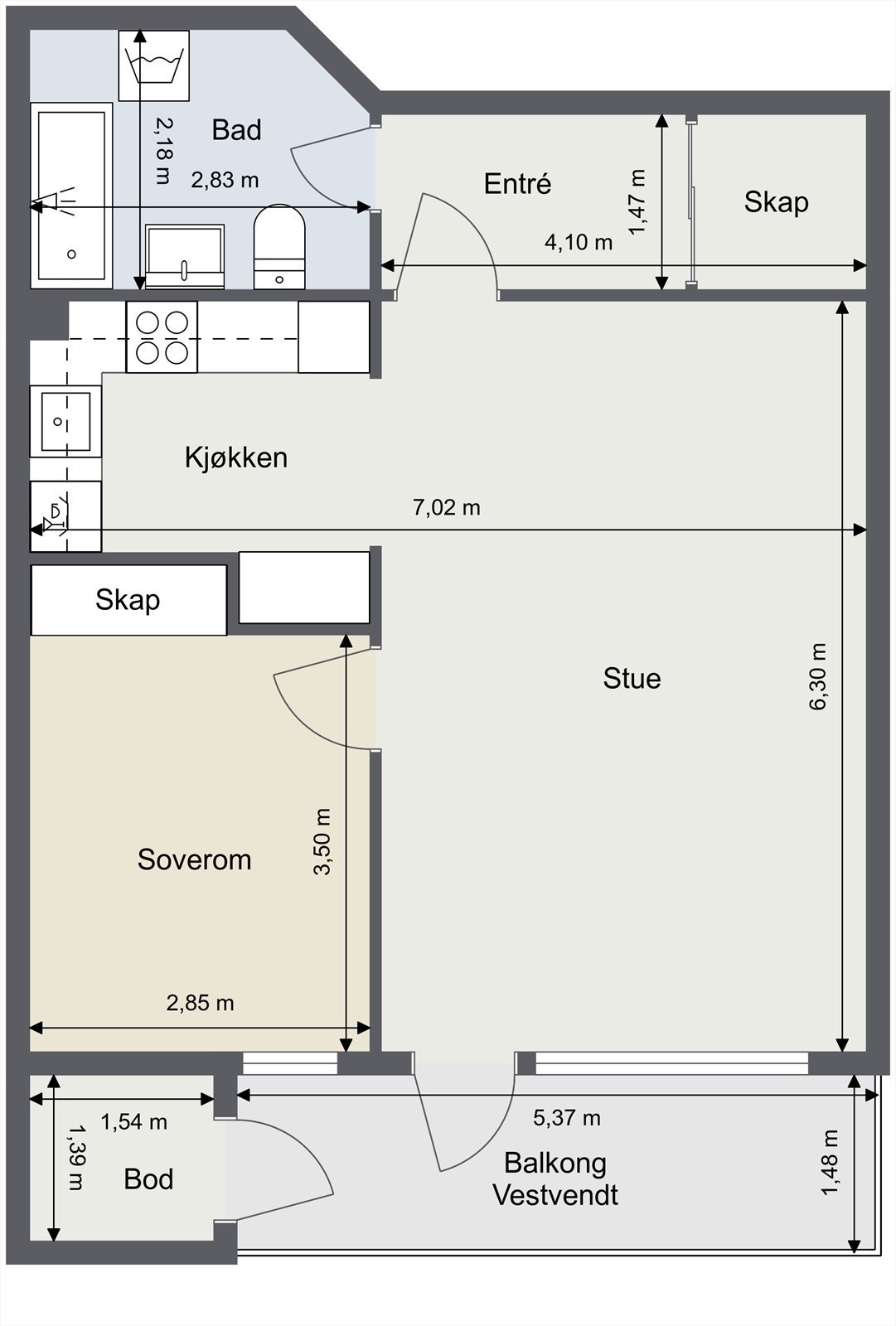 Plantegning Galleribilde