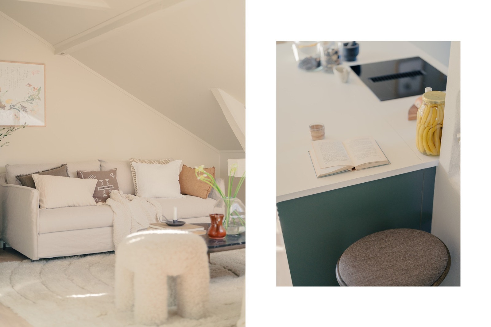 Alle overflater er nyoppusset i 2026, med gjennomført bruk av duse toner og børstet messing. Galleribilde