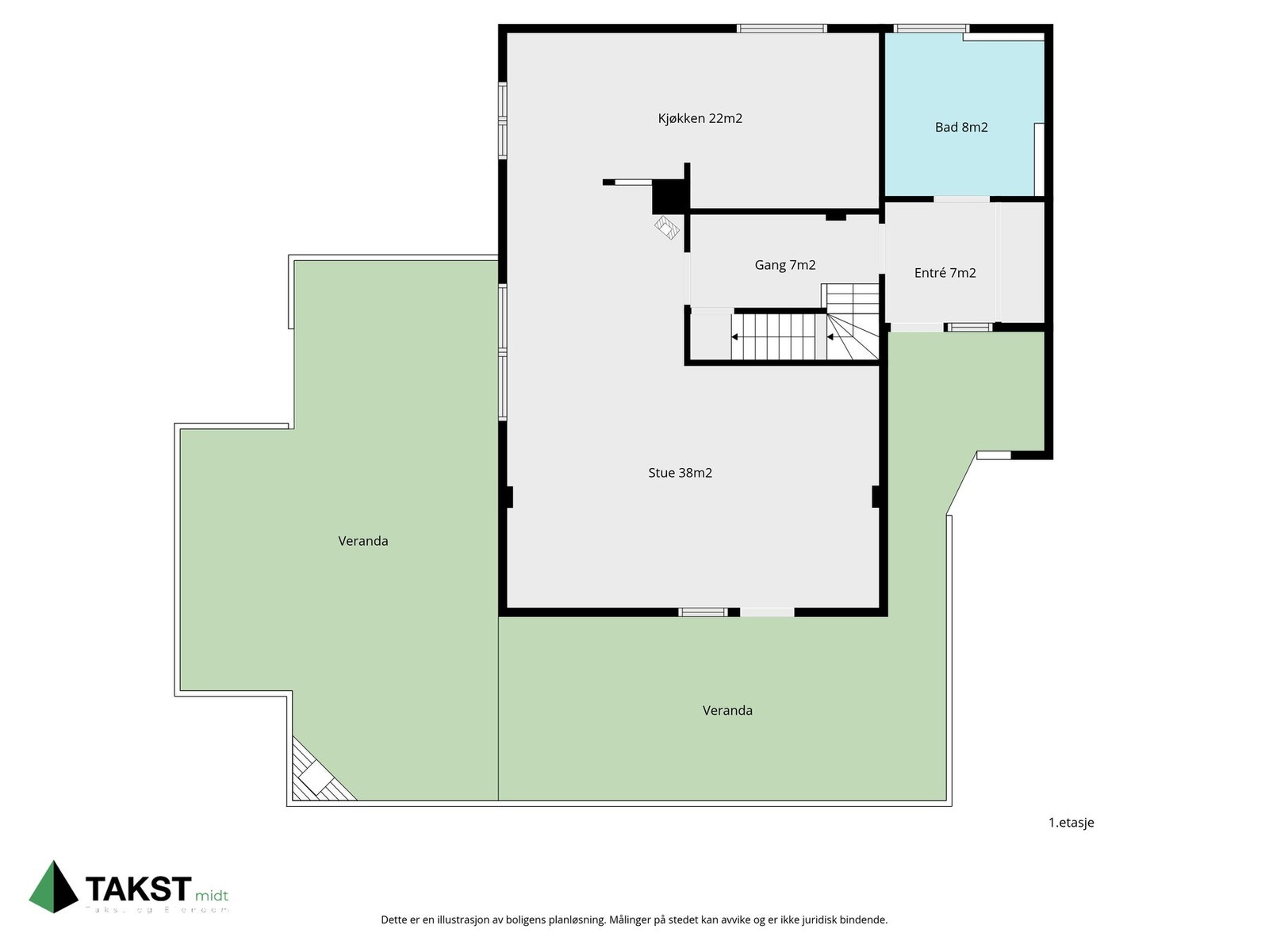 Plantegning 1 etg Galleribilde
