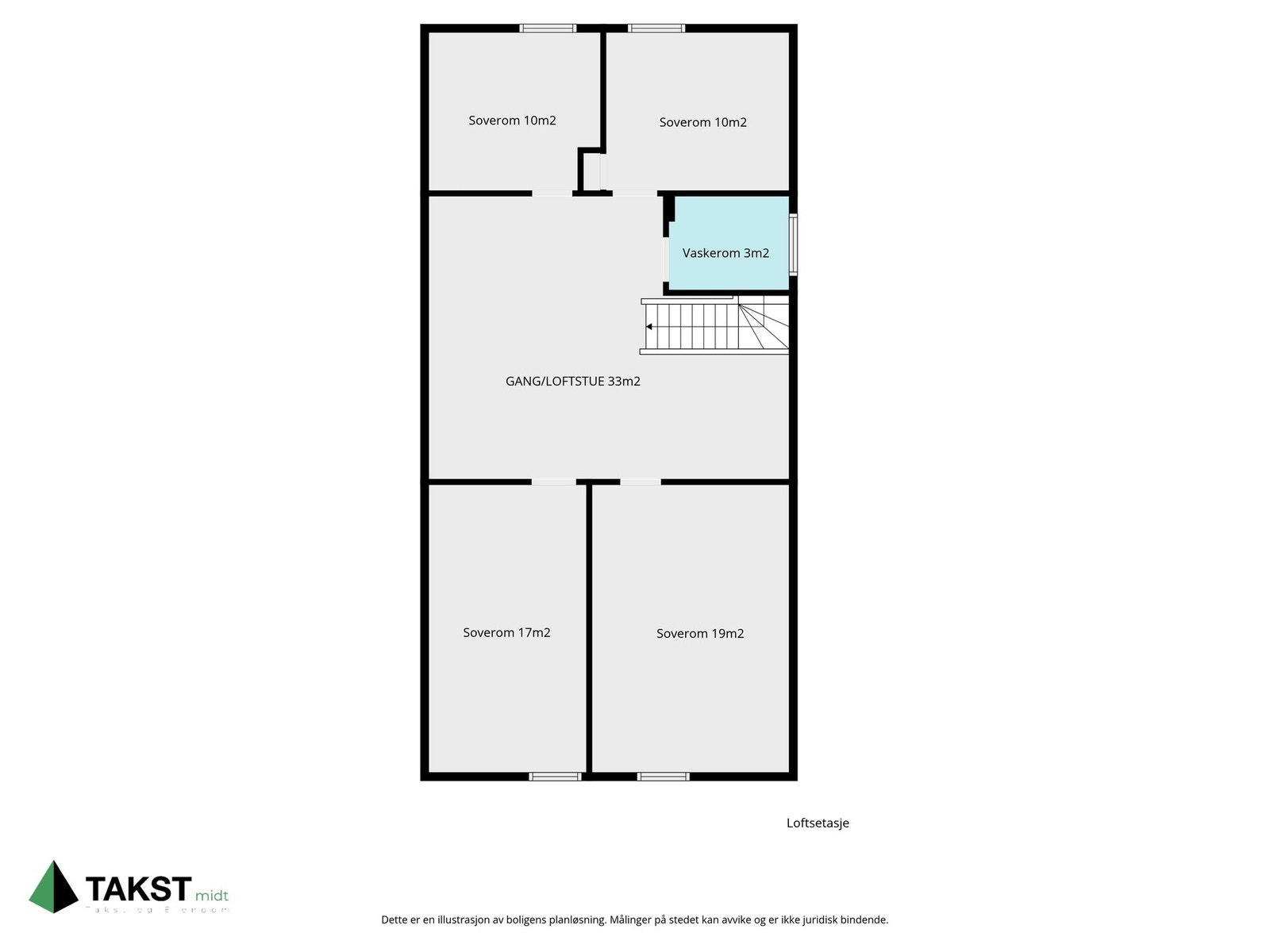 Plantegning loftsetasje. Galleribilde