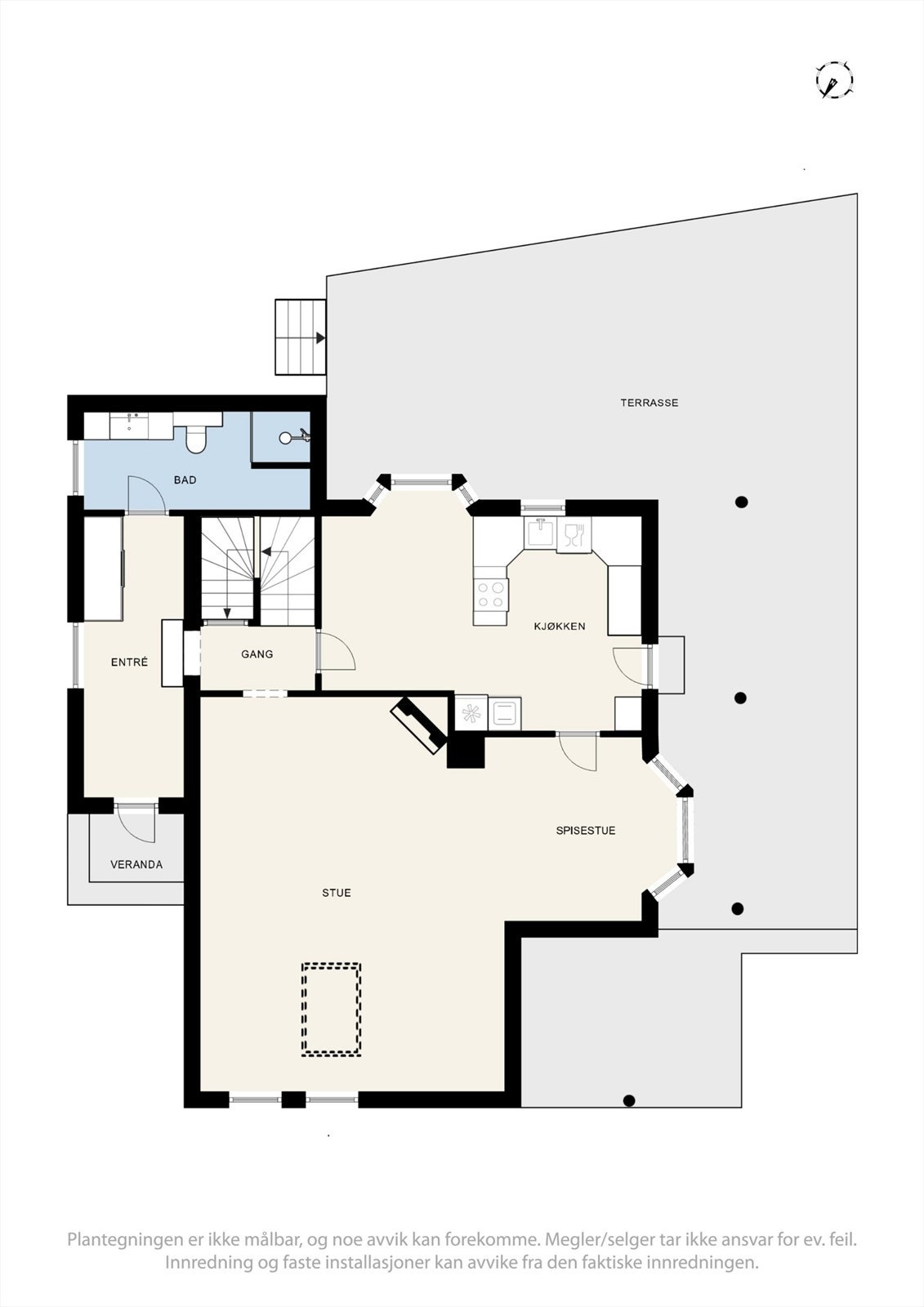 Plantegning 1. etg Galleribilde