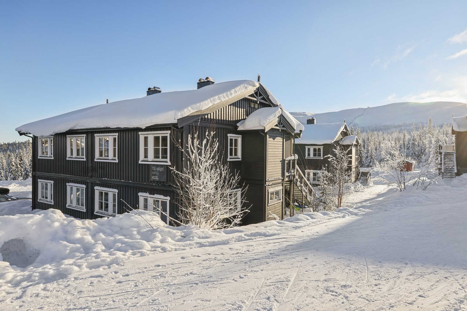 Skiløypene rett utenfor gir en perfekt start for dagens aktivieteter Galleribilde