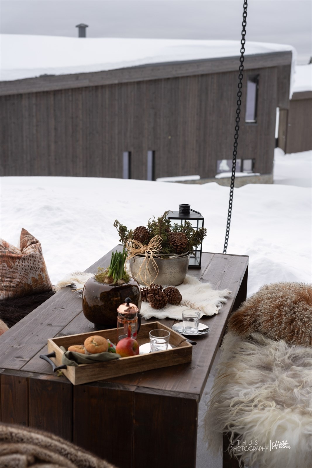 Her kan man nyte en kopp kaffe og den friske fjelluften. Galleribilde