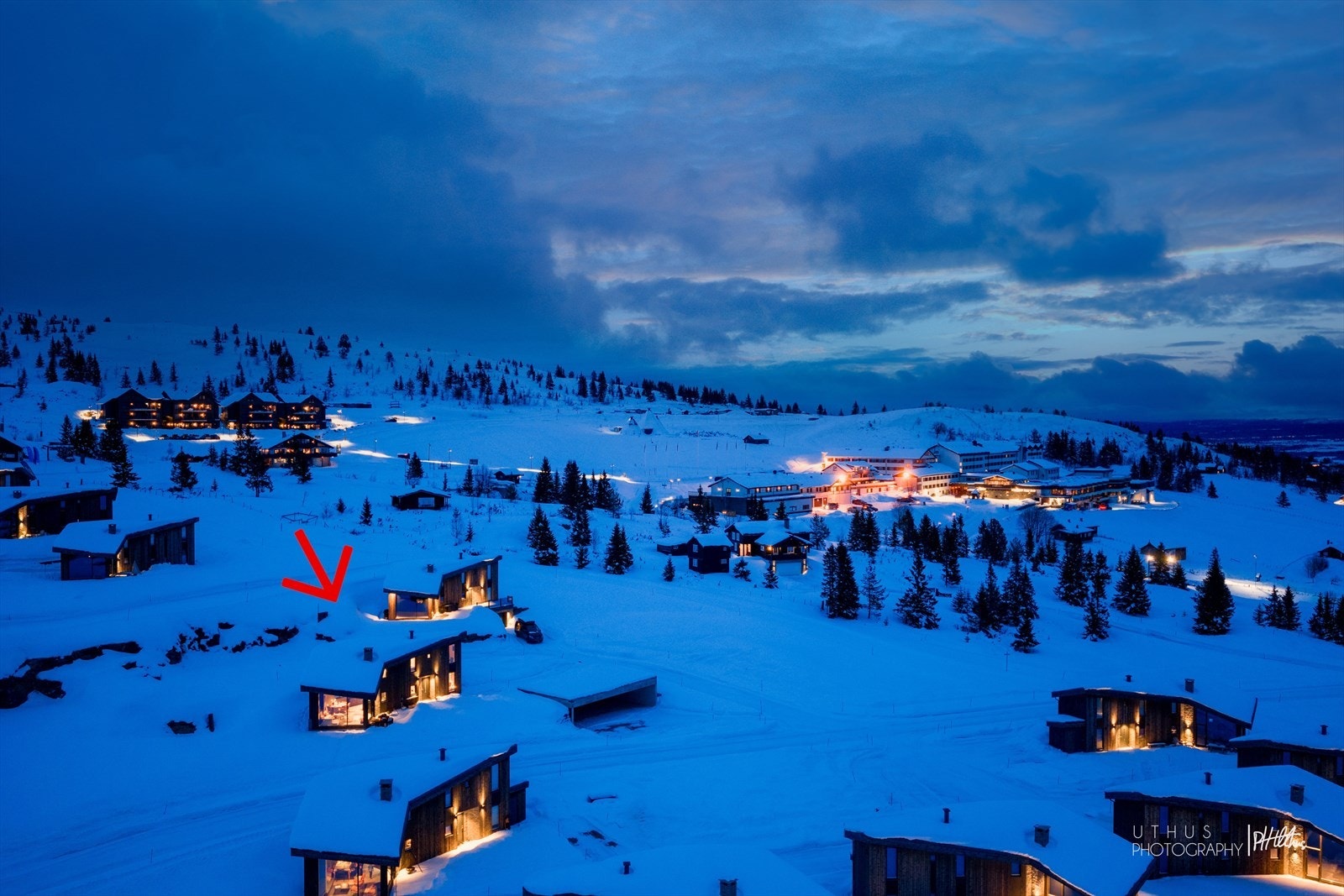 Nærmeste preparerte langrennsløype ligger bare 30 meter fra hytten. Galleribilde