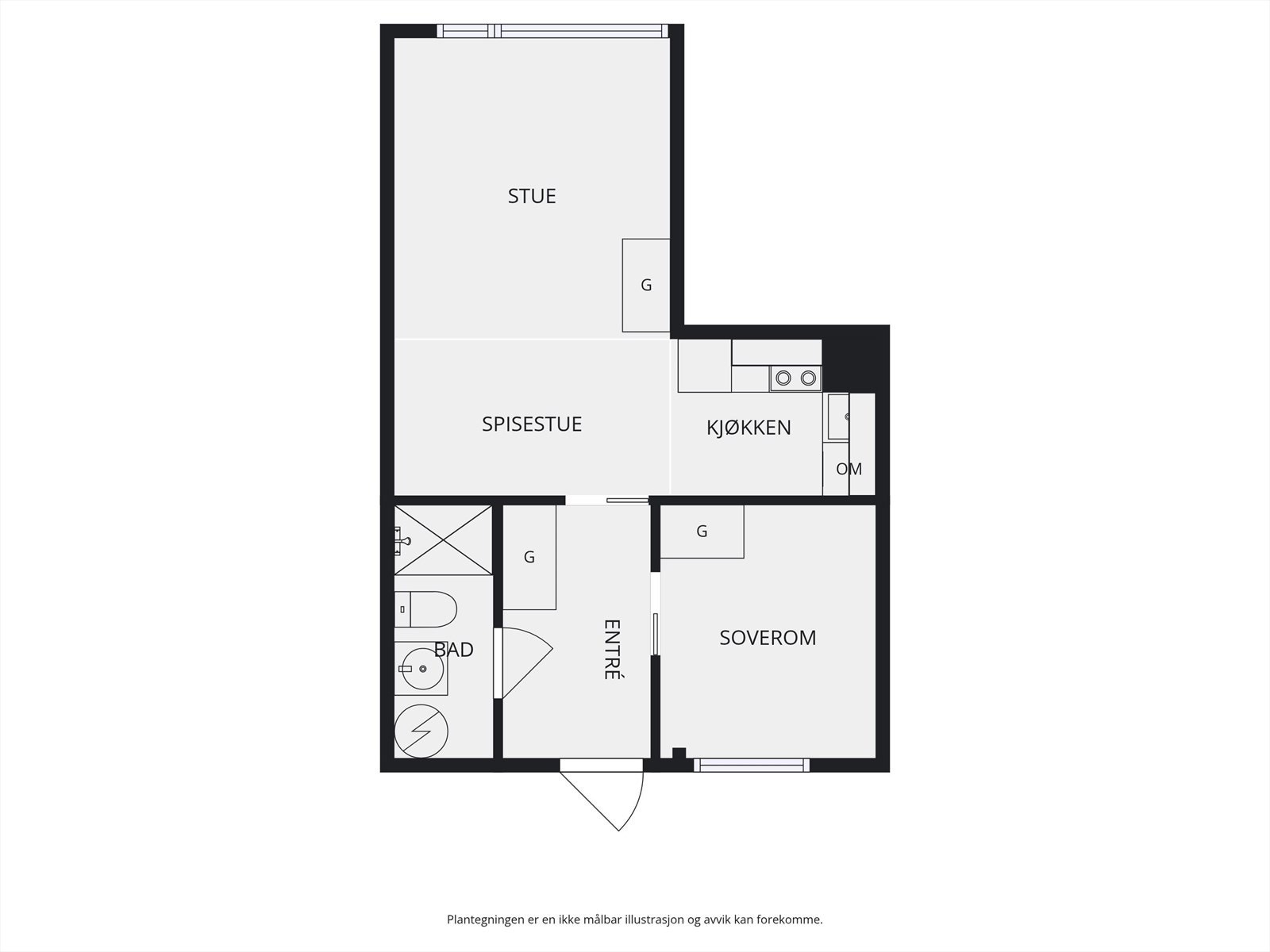 Skisse av leilighet Galleribilde