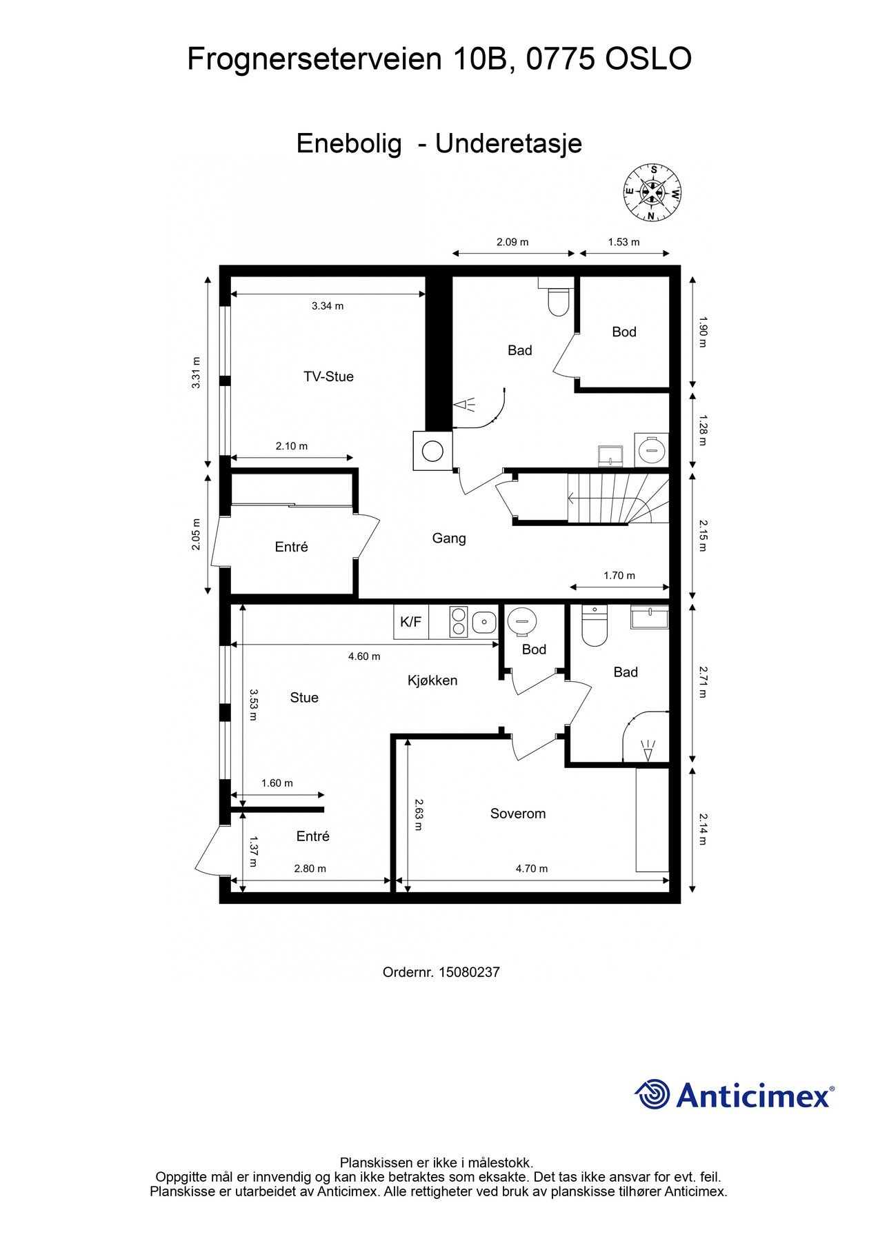 Plantegning: Underetasje Galleribilde