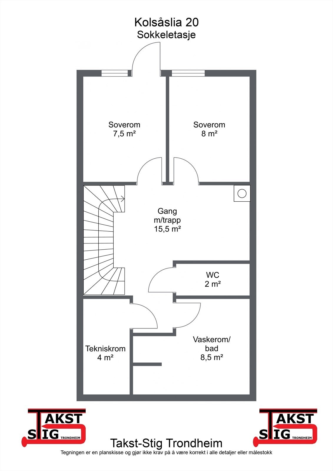Planskisse sokkel Galleribilde