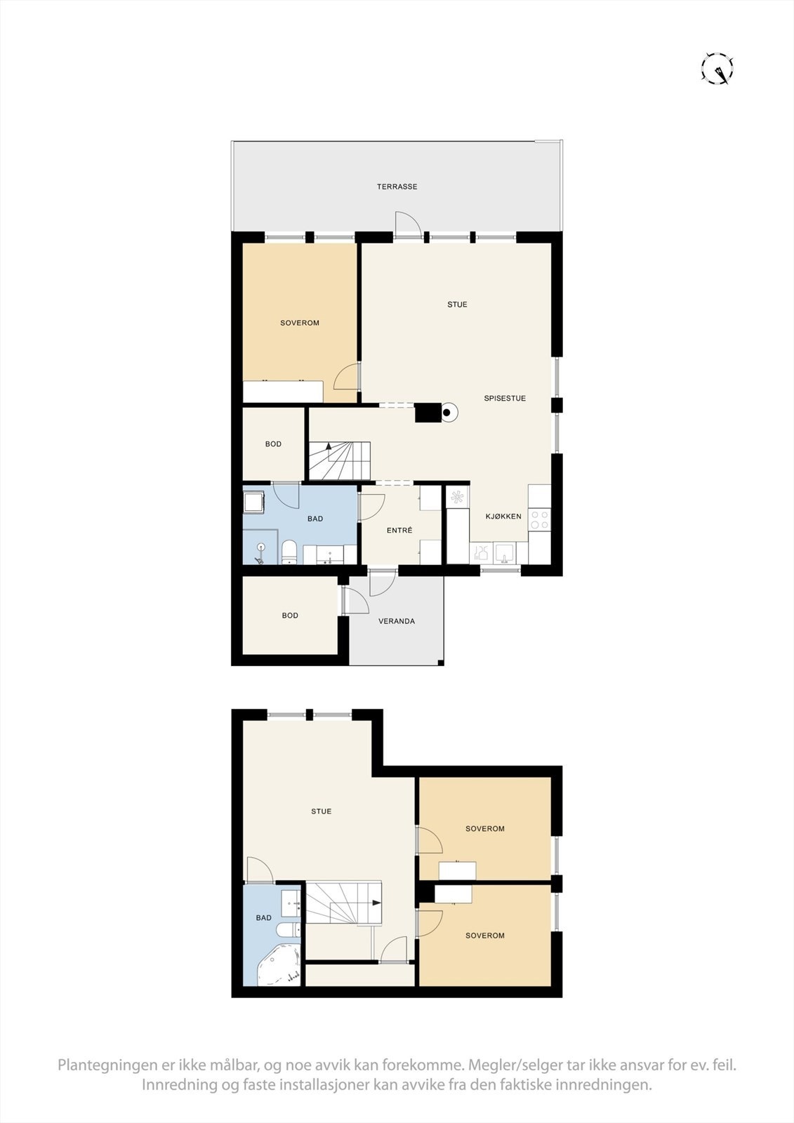 Vi starter først med plantegningen slik at det blir lettere å orientere seg. Galleribilde