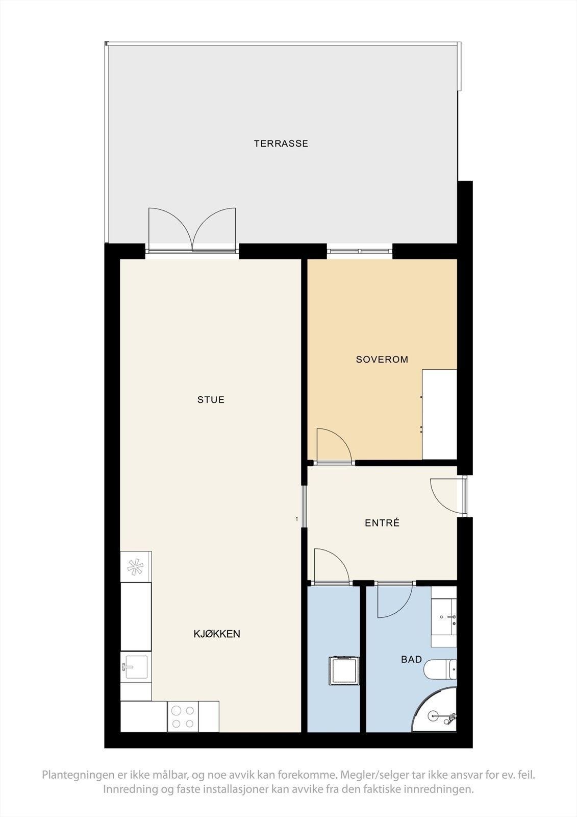 Plantegning - Rombenevnelsene angir hva rommet brukes som i dag Galleribilde