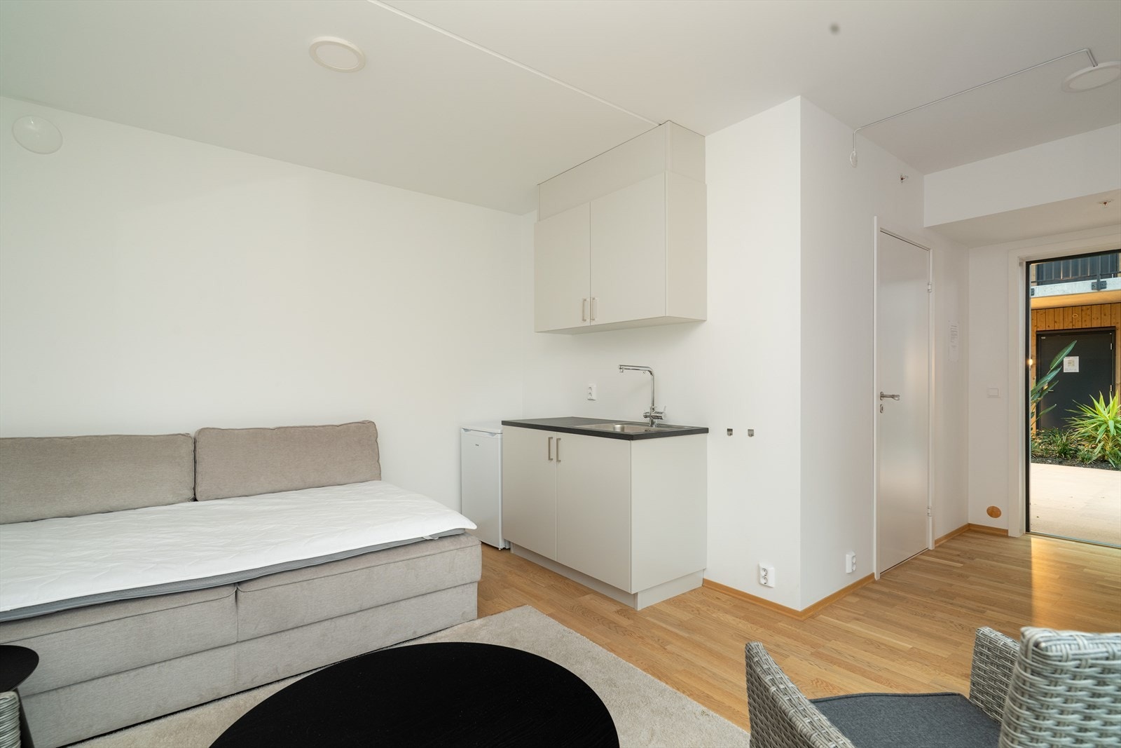 Gjesteleiligheten kan leies av beboerne til besøkende. Galleribilde