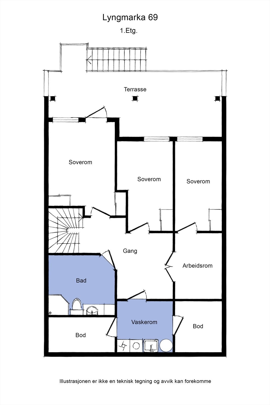Planløsning underetasje Galleribilde