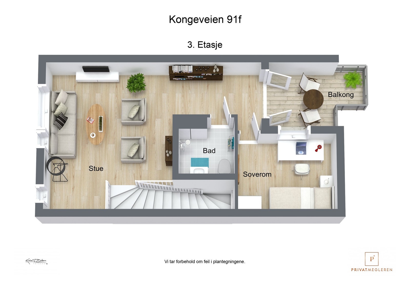 Plantegning 3. etasje Galleribilde