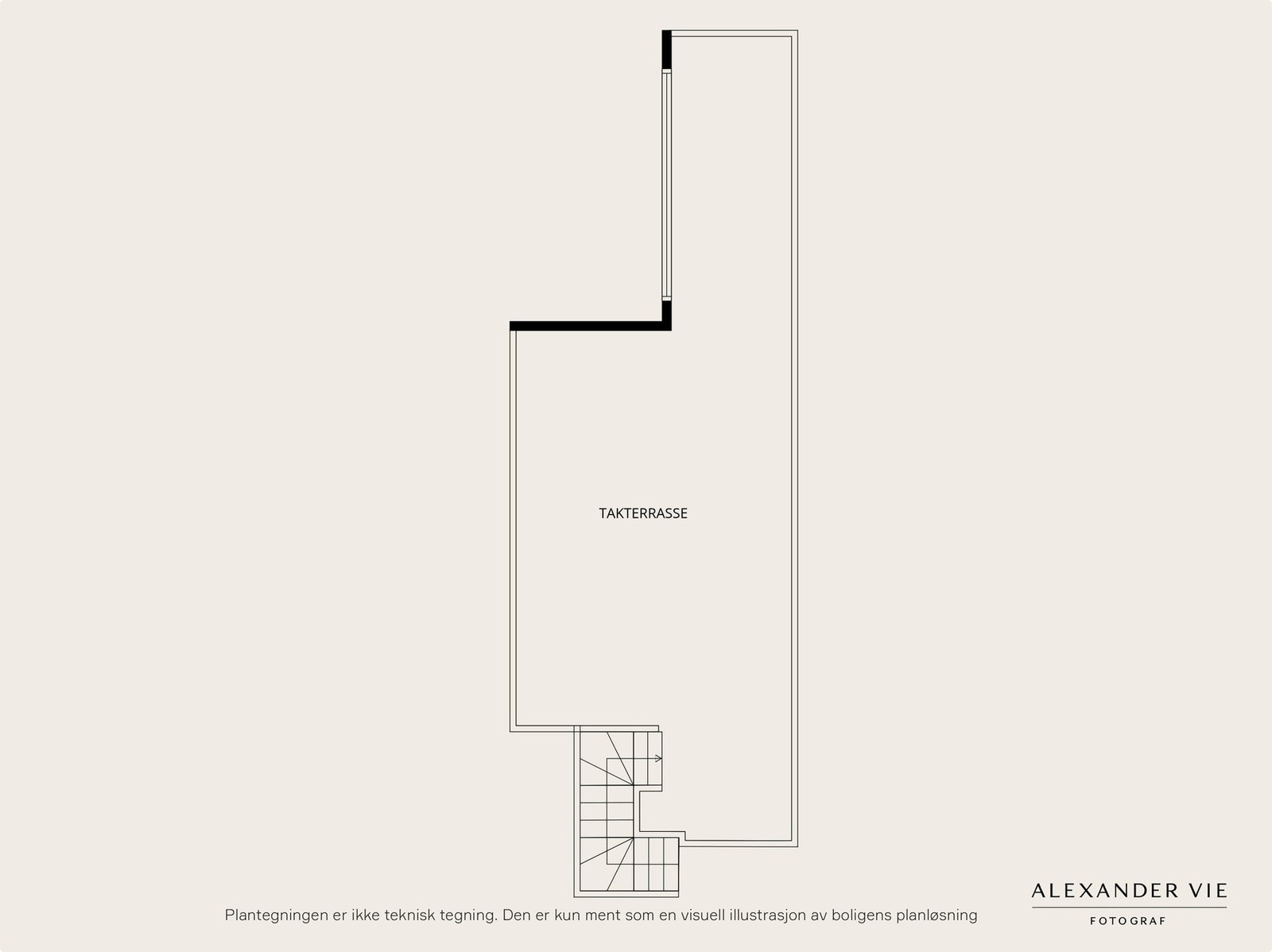 Plantegning takterrasse. Galleribilde