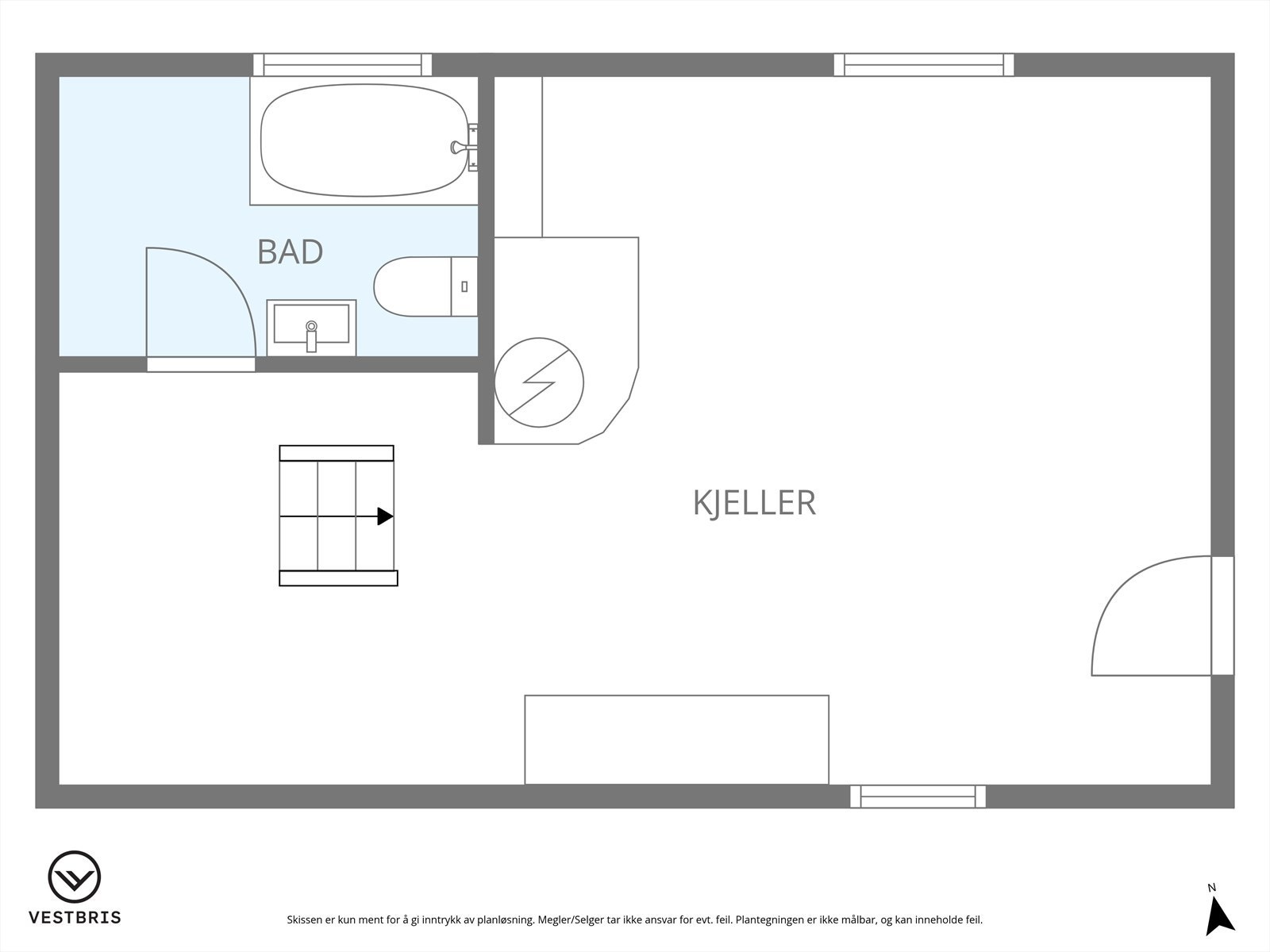 Plantegning kjeller Galleribilde