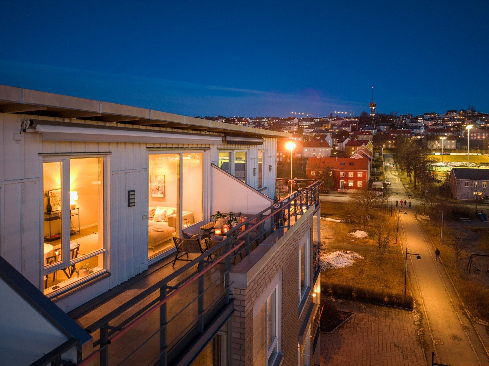 Takterrassen sett utenfra. Galleribilde