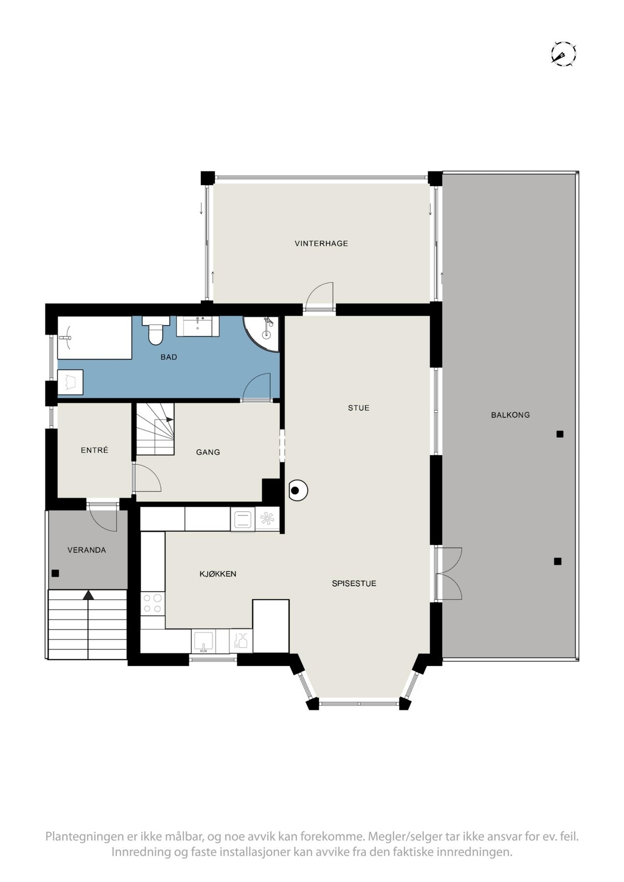 Plantegning hovedetasje Galleribilde