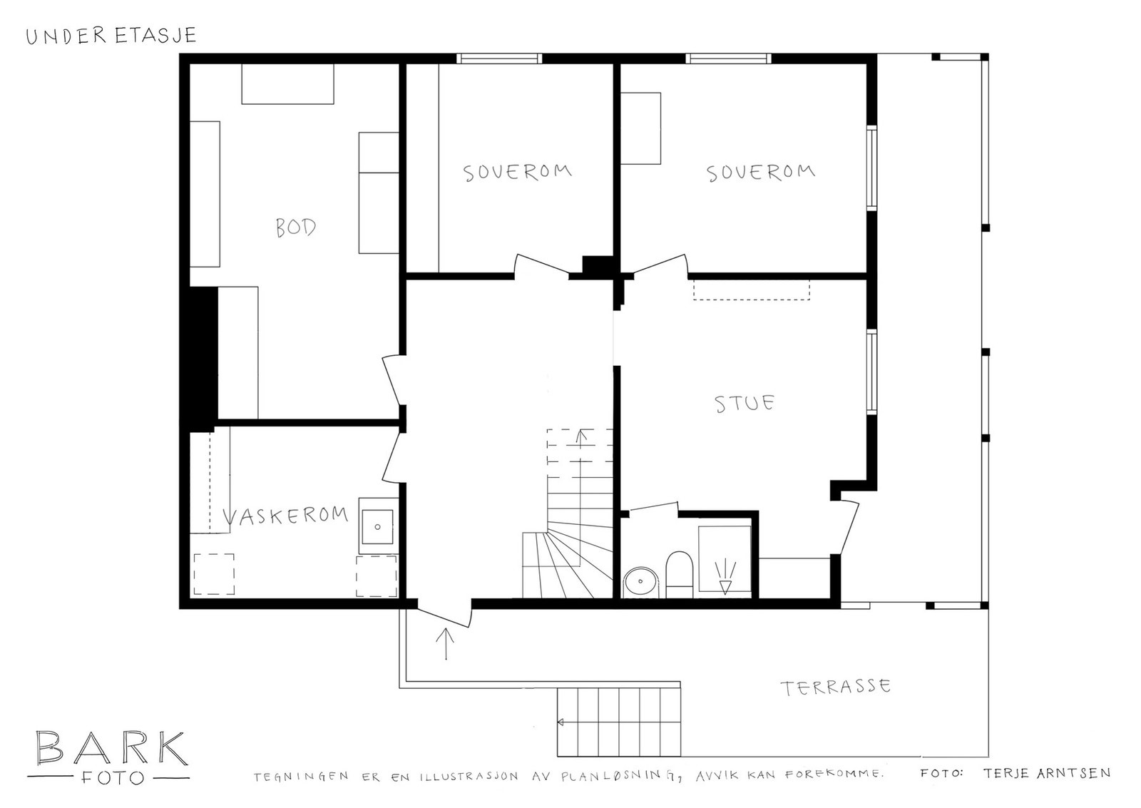 Plantegning 1. etasje Galleribilde
