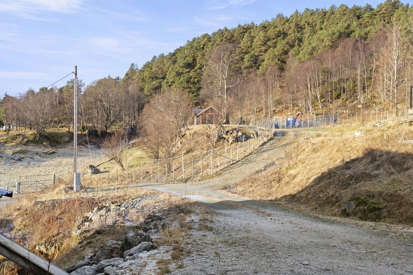 Interne traktorvegar gir god tilkomst til dei ulike delane av eigedomen. Galleribilde