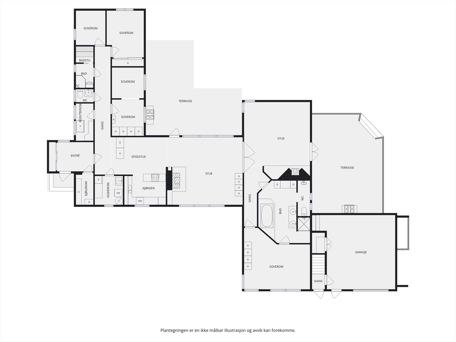 Plantegning 1. etasje. Galleribilde