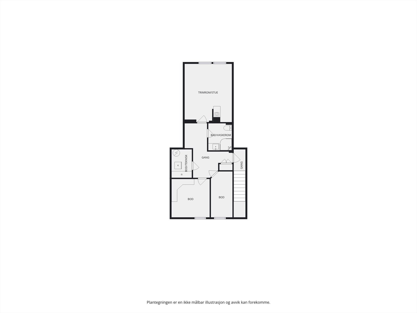 Plantegning kjeller. Galleribilde