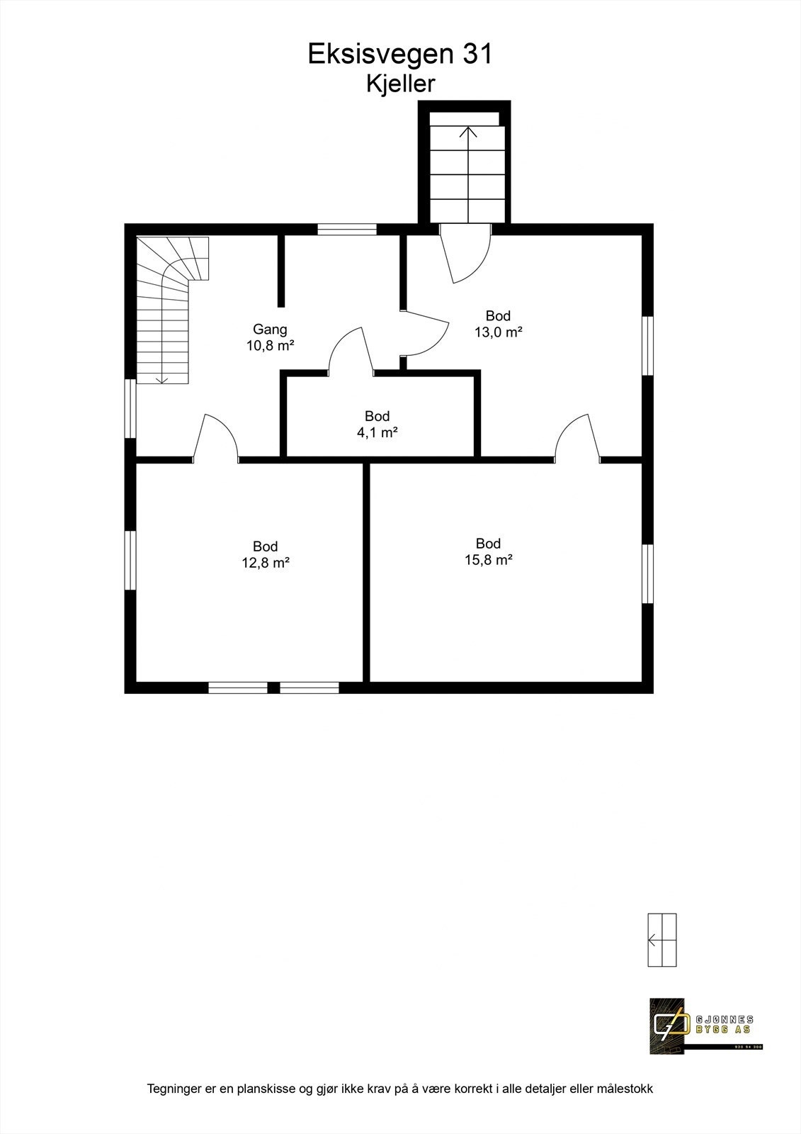 Plantegning kjelleretasje Galleribilde