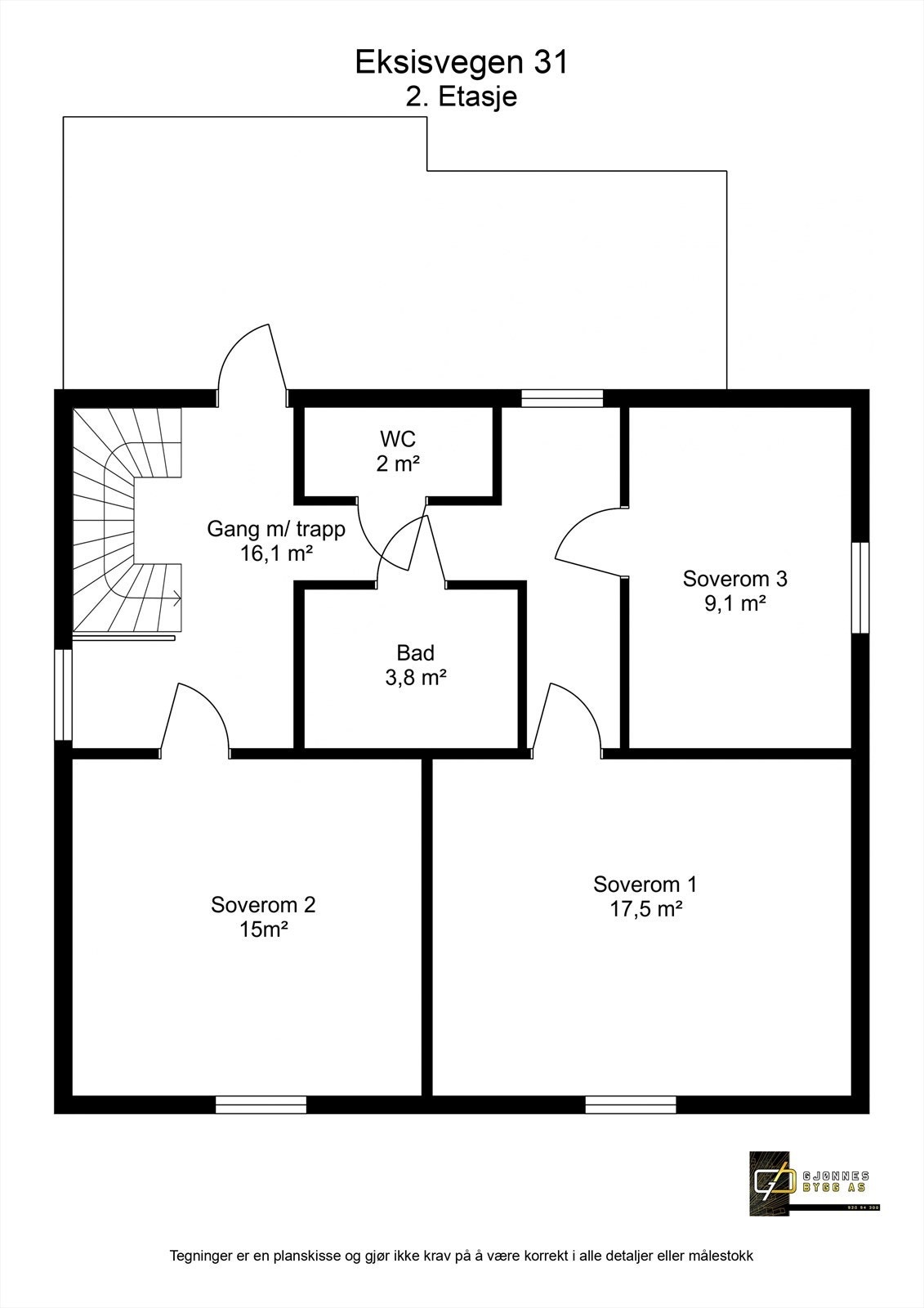 Plantegning 2. etasje Galleribilde