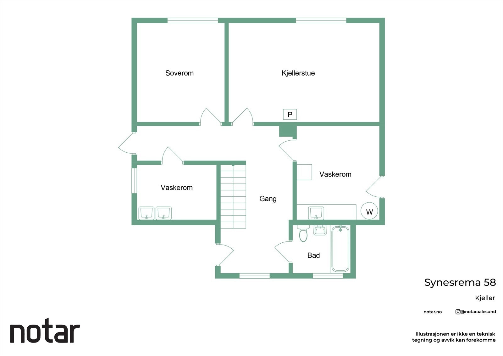 Planskisse av etasjen - denne måler 95 kvm inkludert garasje Galleribilde