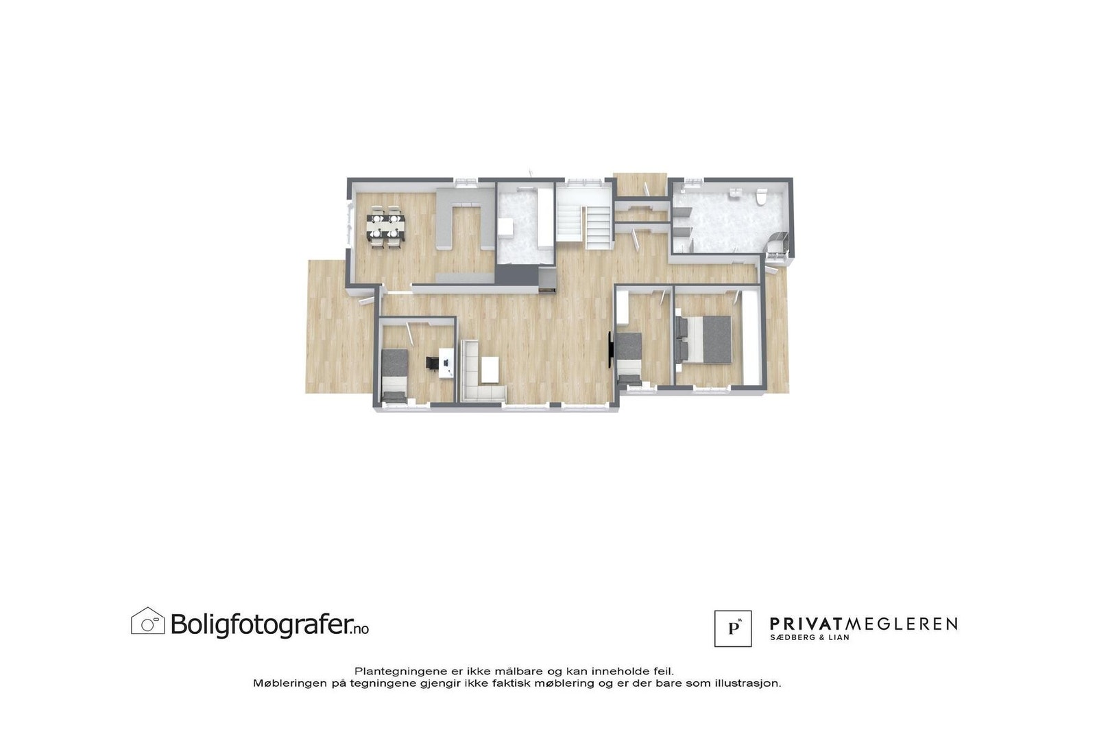 3D planskisse / første etasje Galleribilde