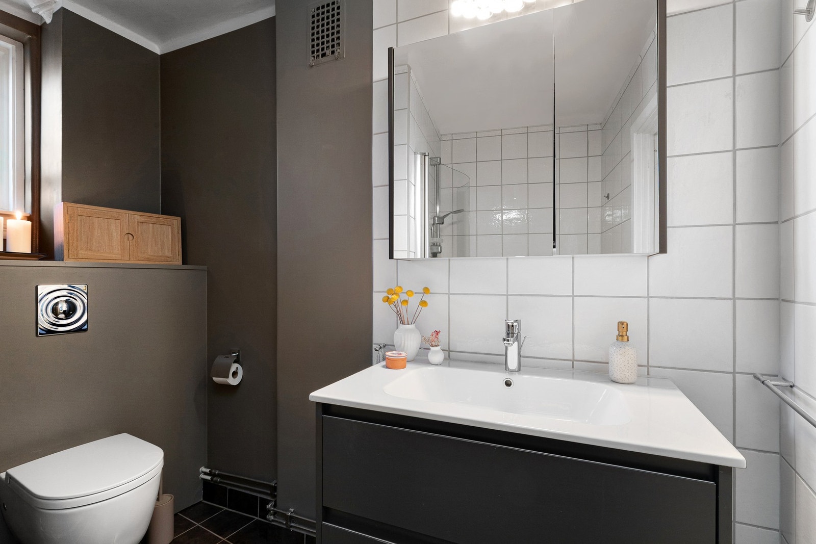 Badet ble utvidet og pusset opp i regi av tidligere eier. Galleribilde