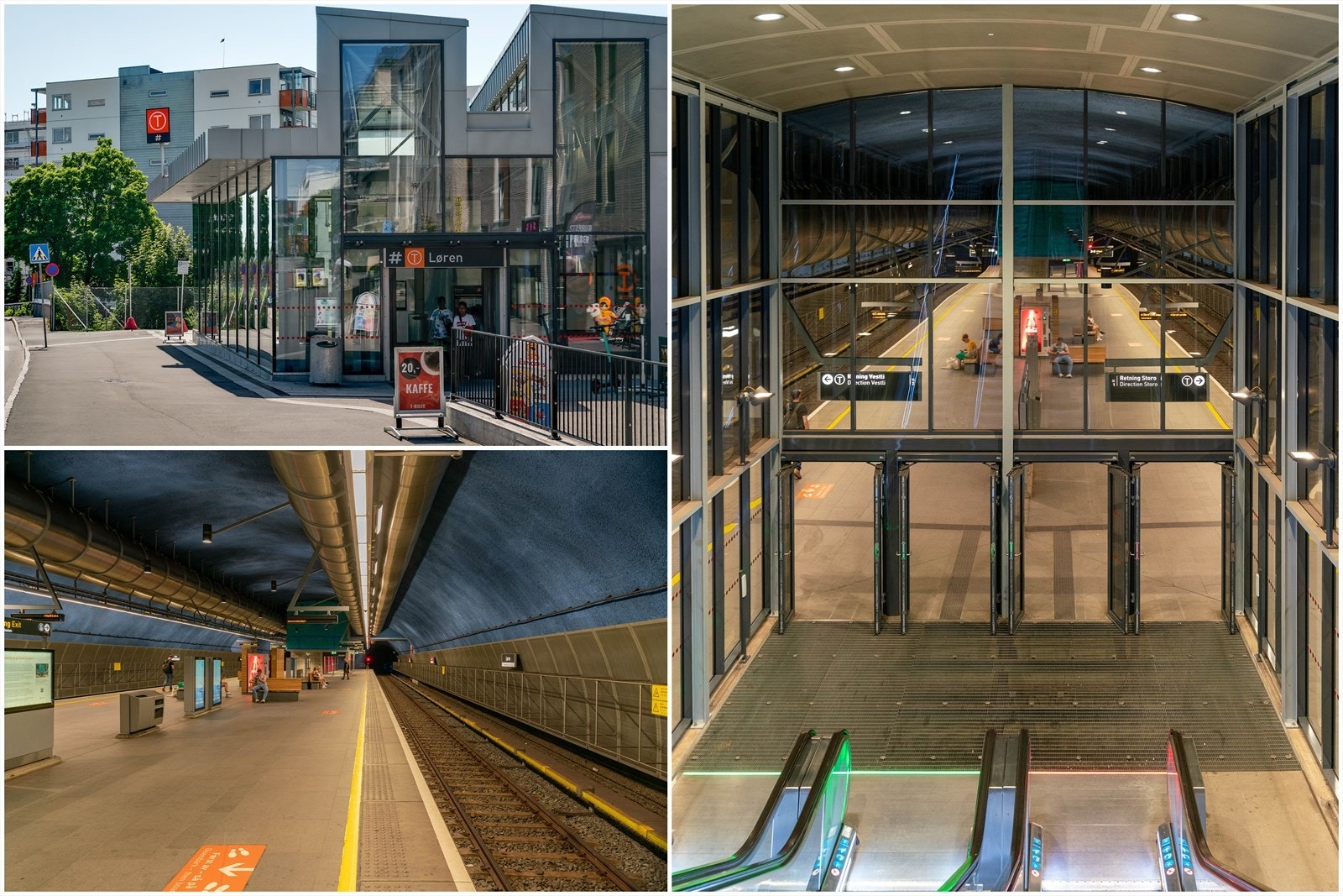 Fra Løren går det T-baner hyppig både ned mot sentrum og opp mot marka. Galleribilde