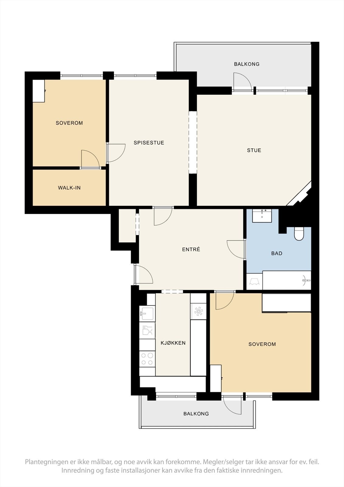 Plantegning 3. Etg - Agder Alle 4E. Galleribilde