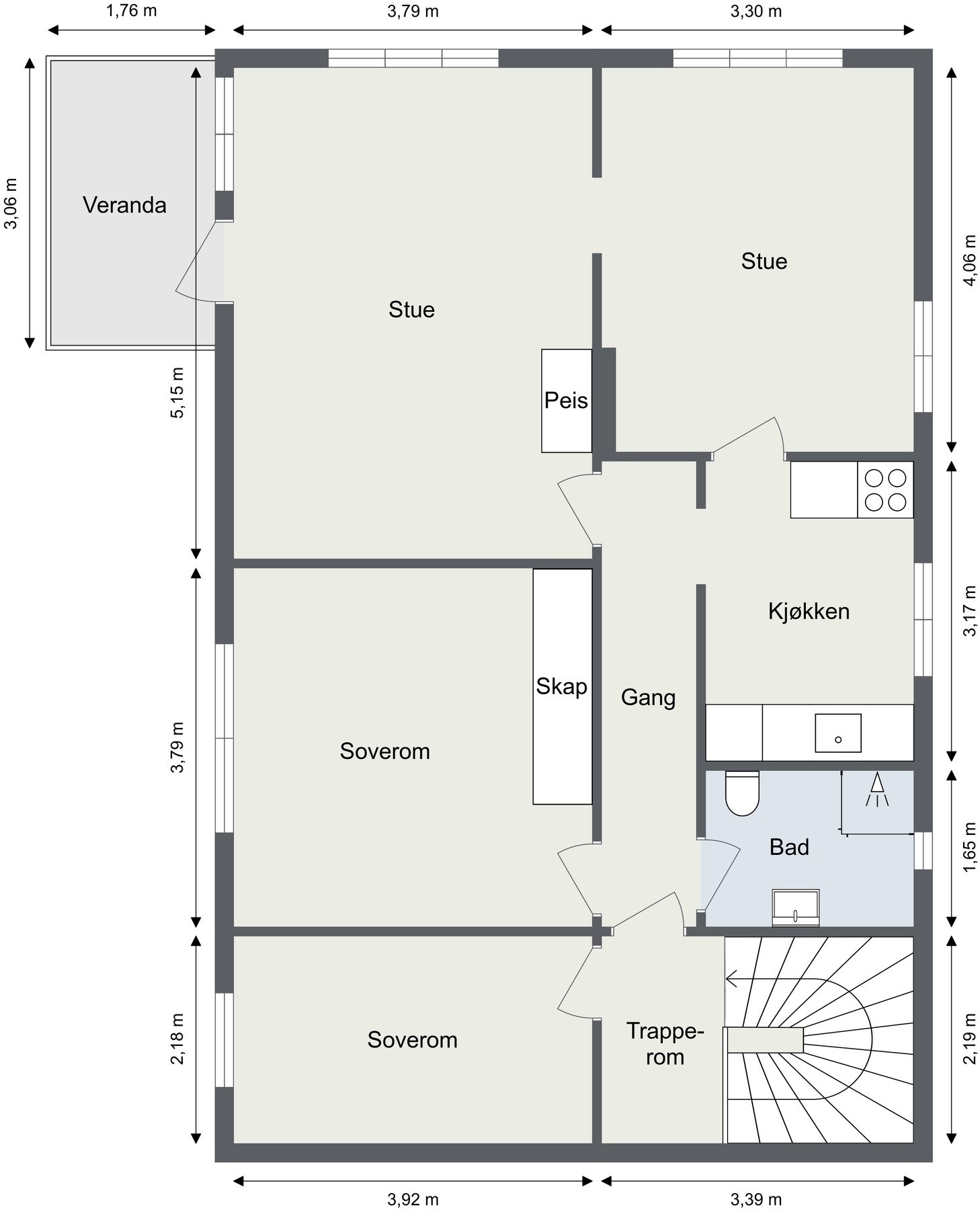 Plantegning 2. etasje. Galleribilde
