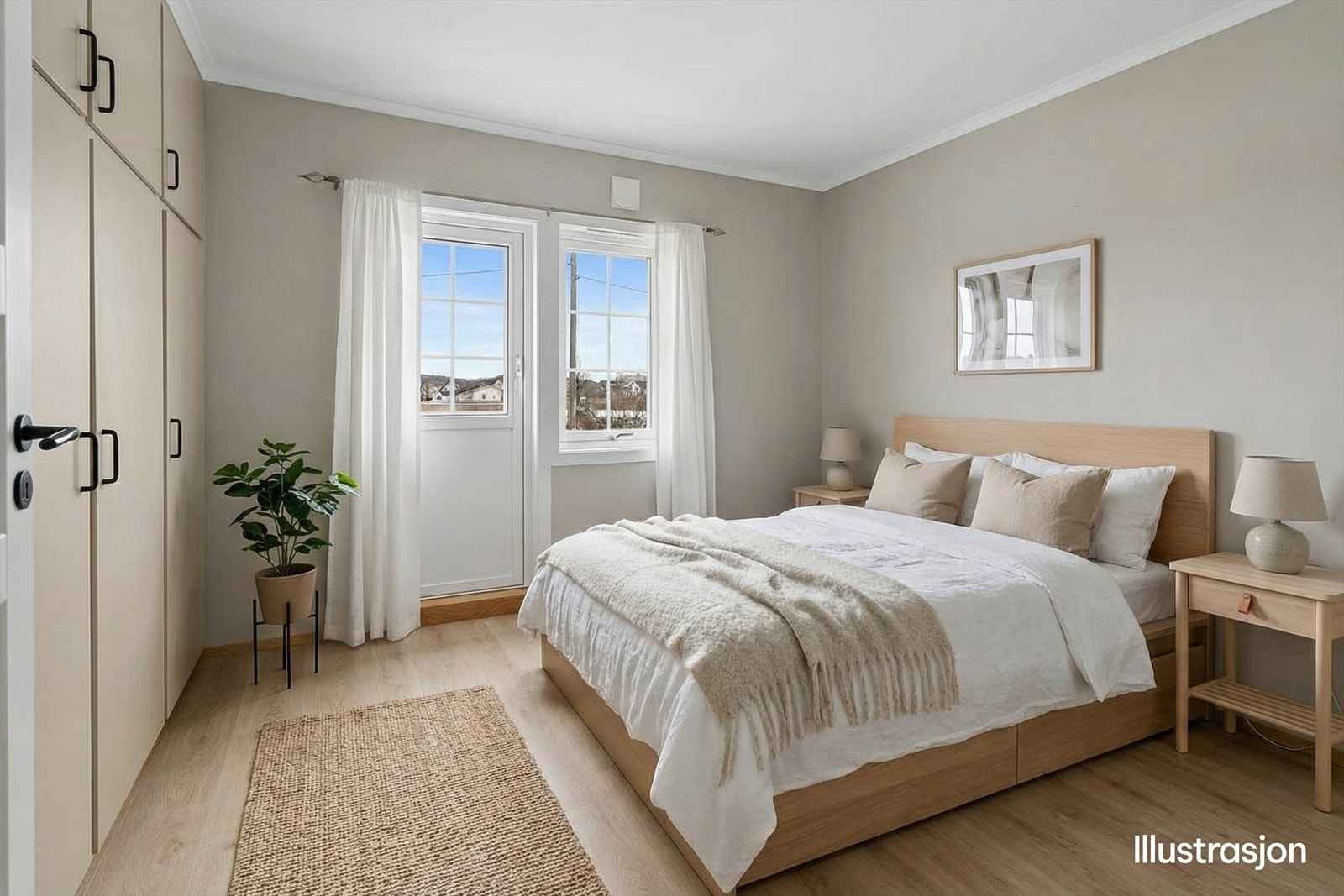 Soverom - Møbler er illustrasjon Galleribilde