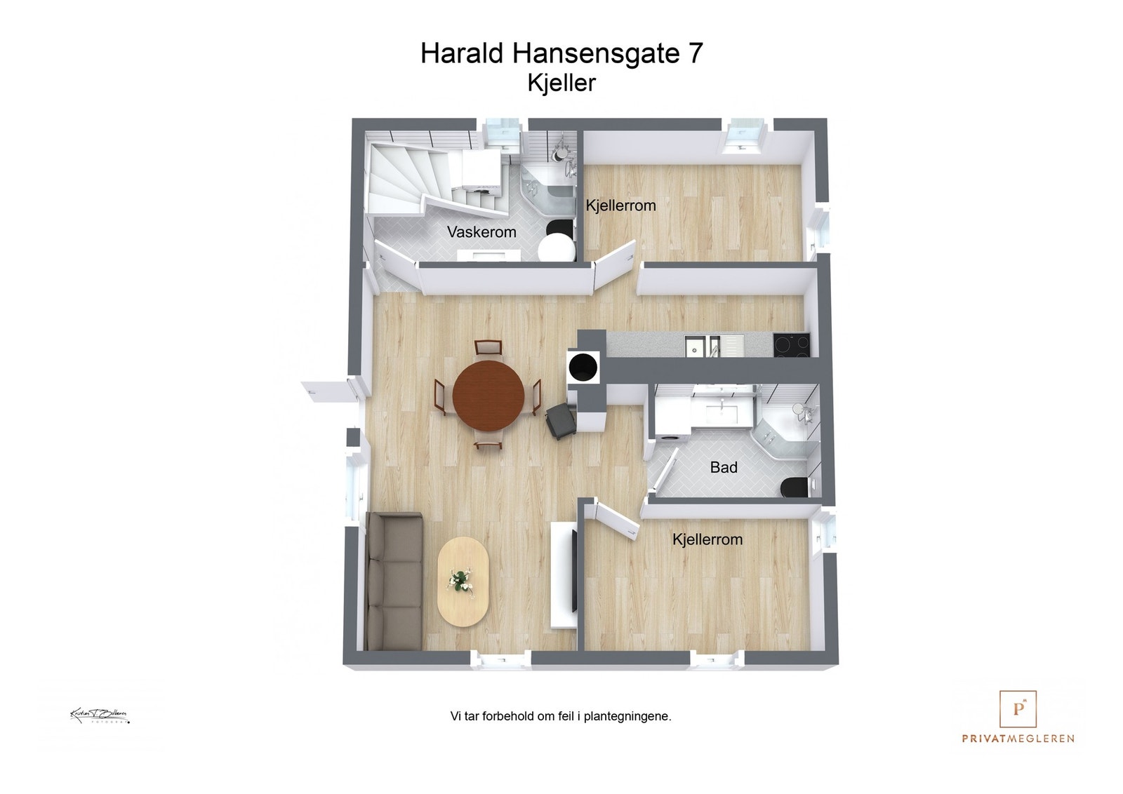 3 D plantegning kjeller Galleribilde