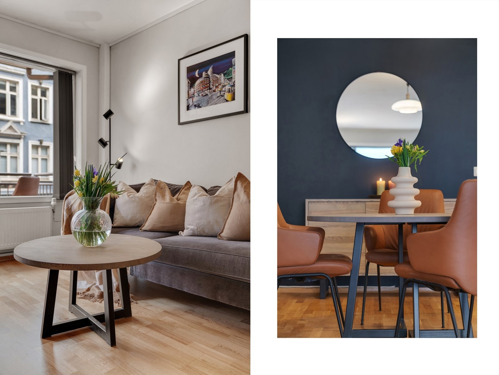 - Det er gjennomgående 3-stavs parkett i leiligheten, med unntak av baderommet - Galleribilde