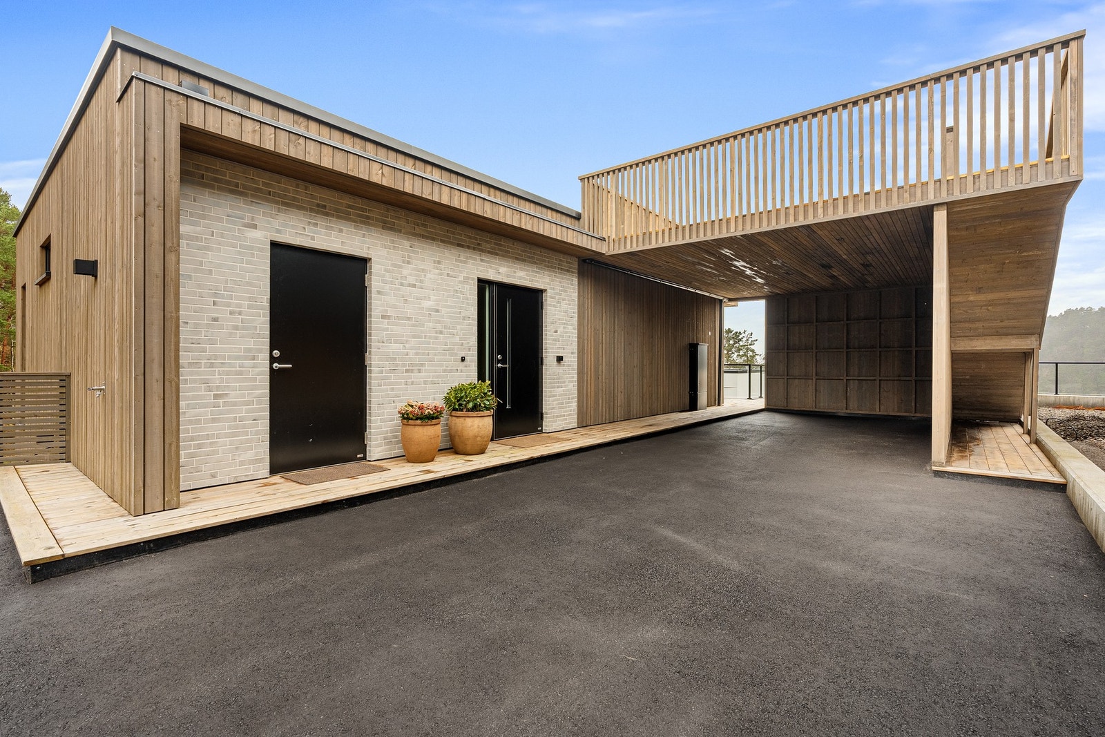 Takterrasse over carport Galleribilde