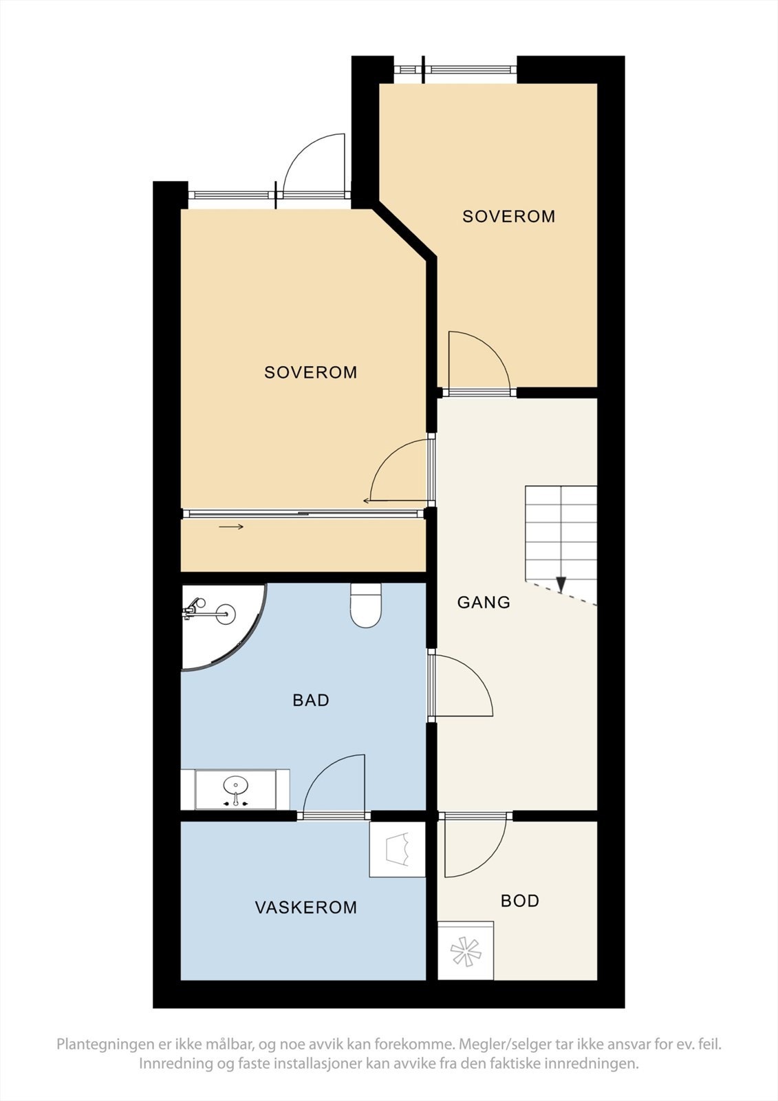 Plantegning - underetasjen. Galleribilde
