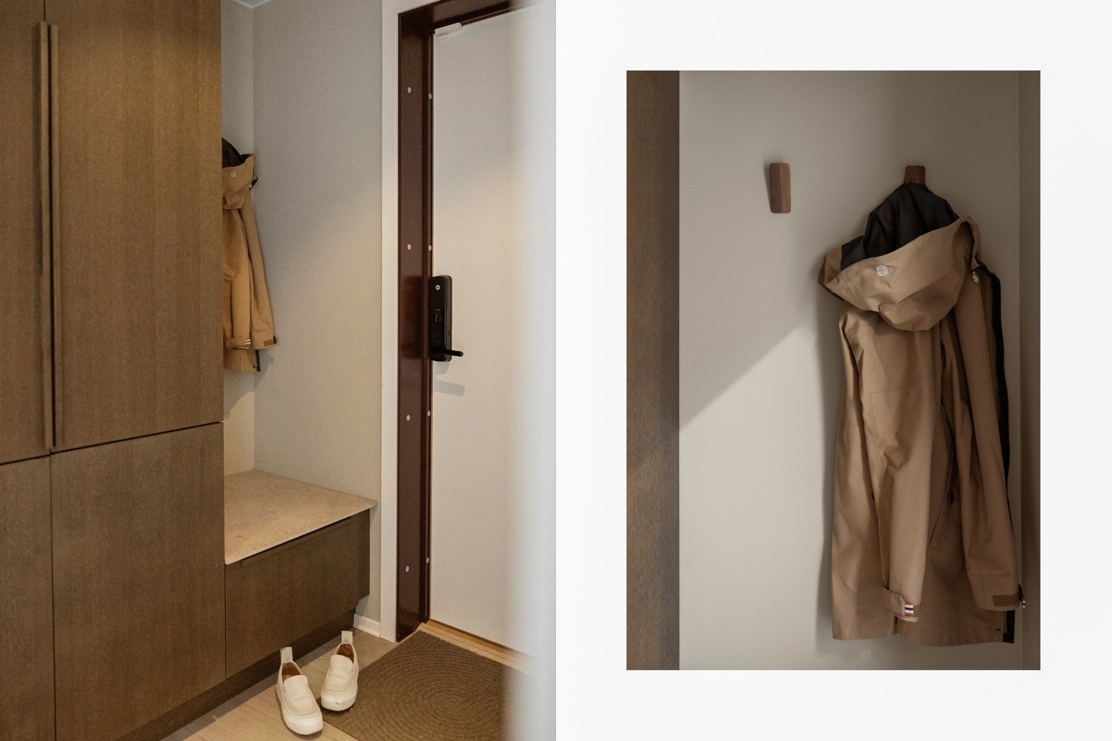 Rikelig med plass til oppheng av yttertøy og sko Galleribilde