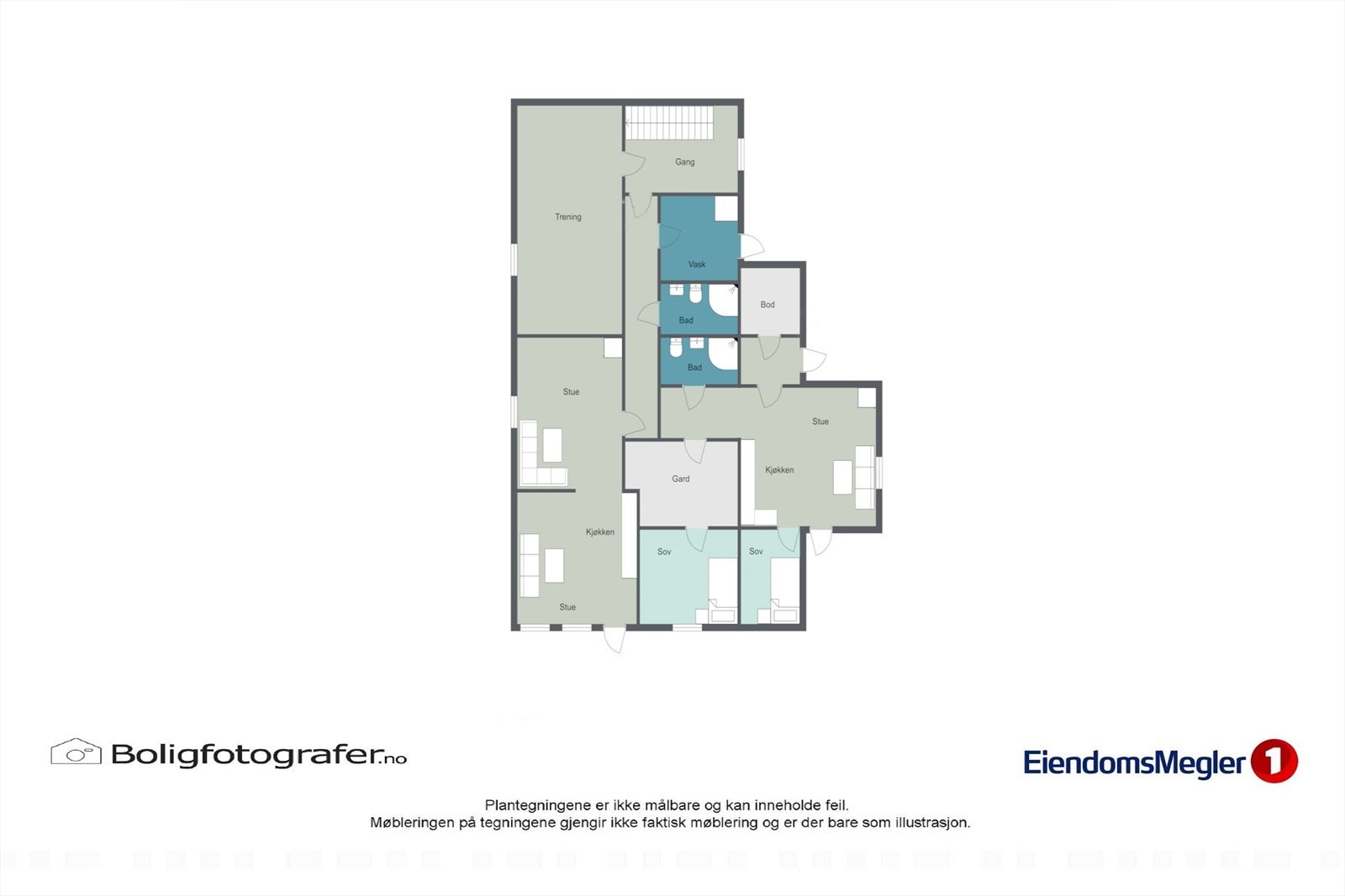Planløsning underetasjen. Galleribilde
