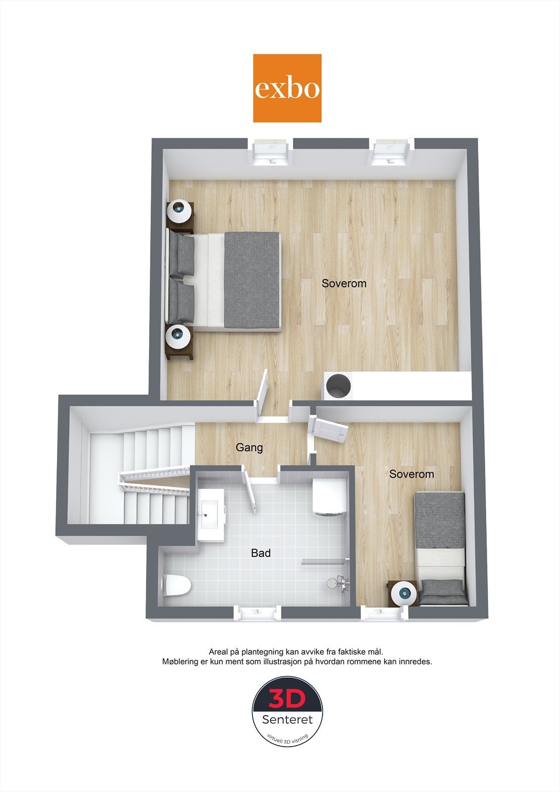 Plantegning loftsetasje. Galleribilde