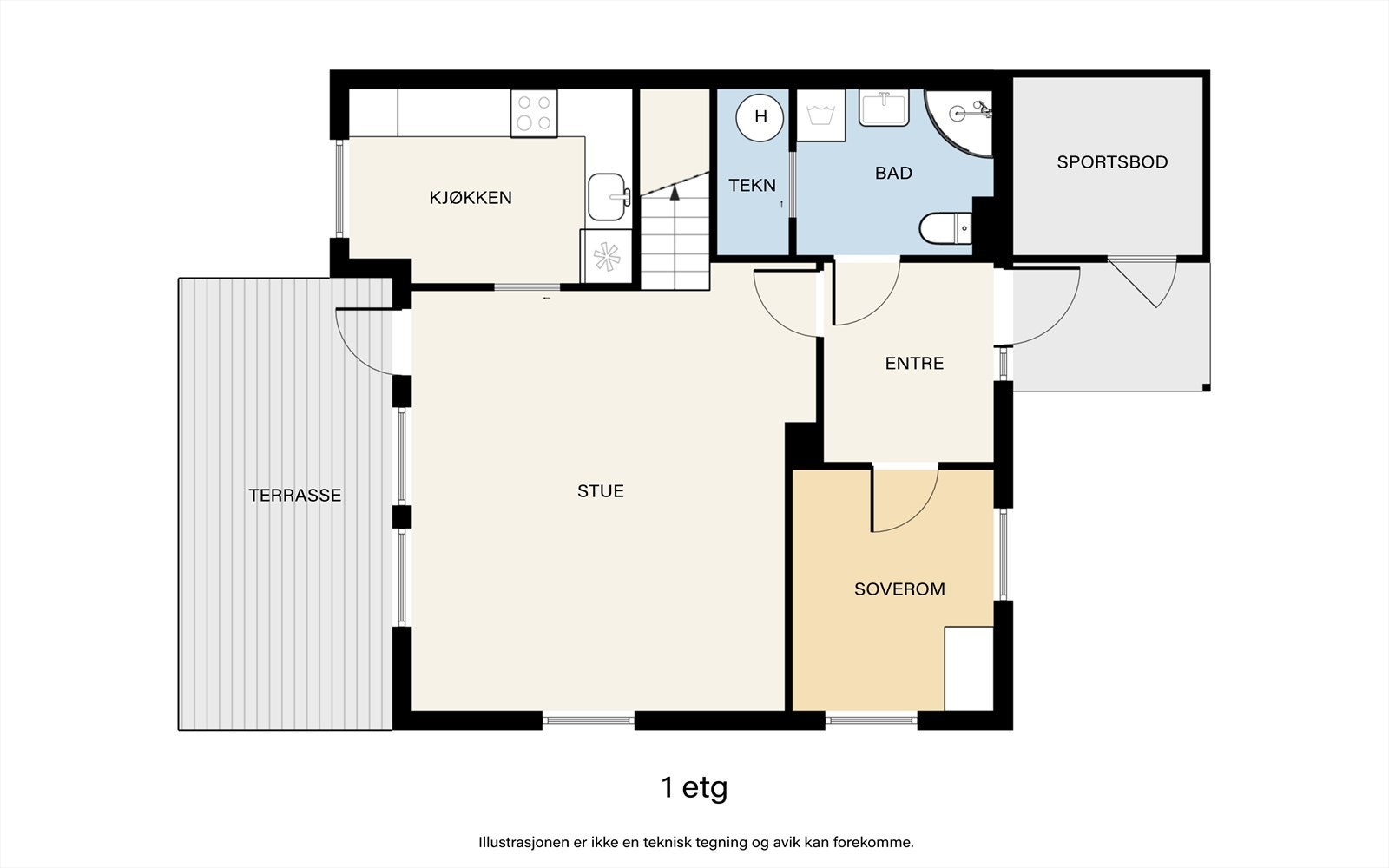 Plantegning 1. etasje. Galleribilde