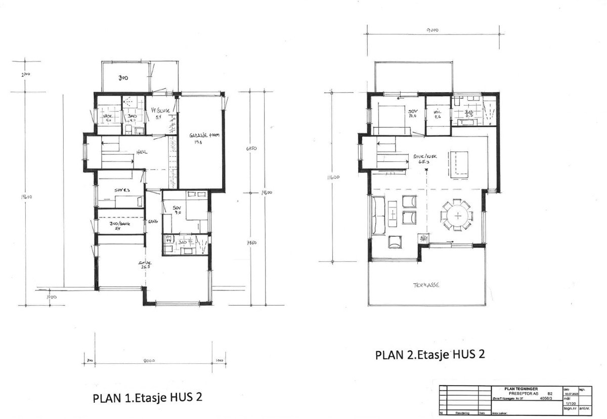 Plantegning hus 2 Galleribilde