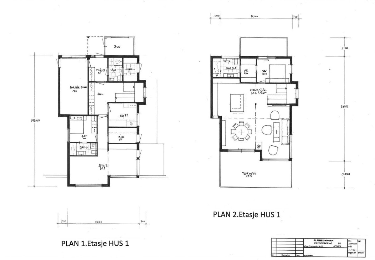 Plantegning hus 1 Galleribilde