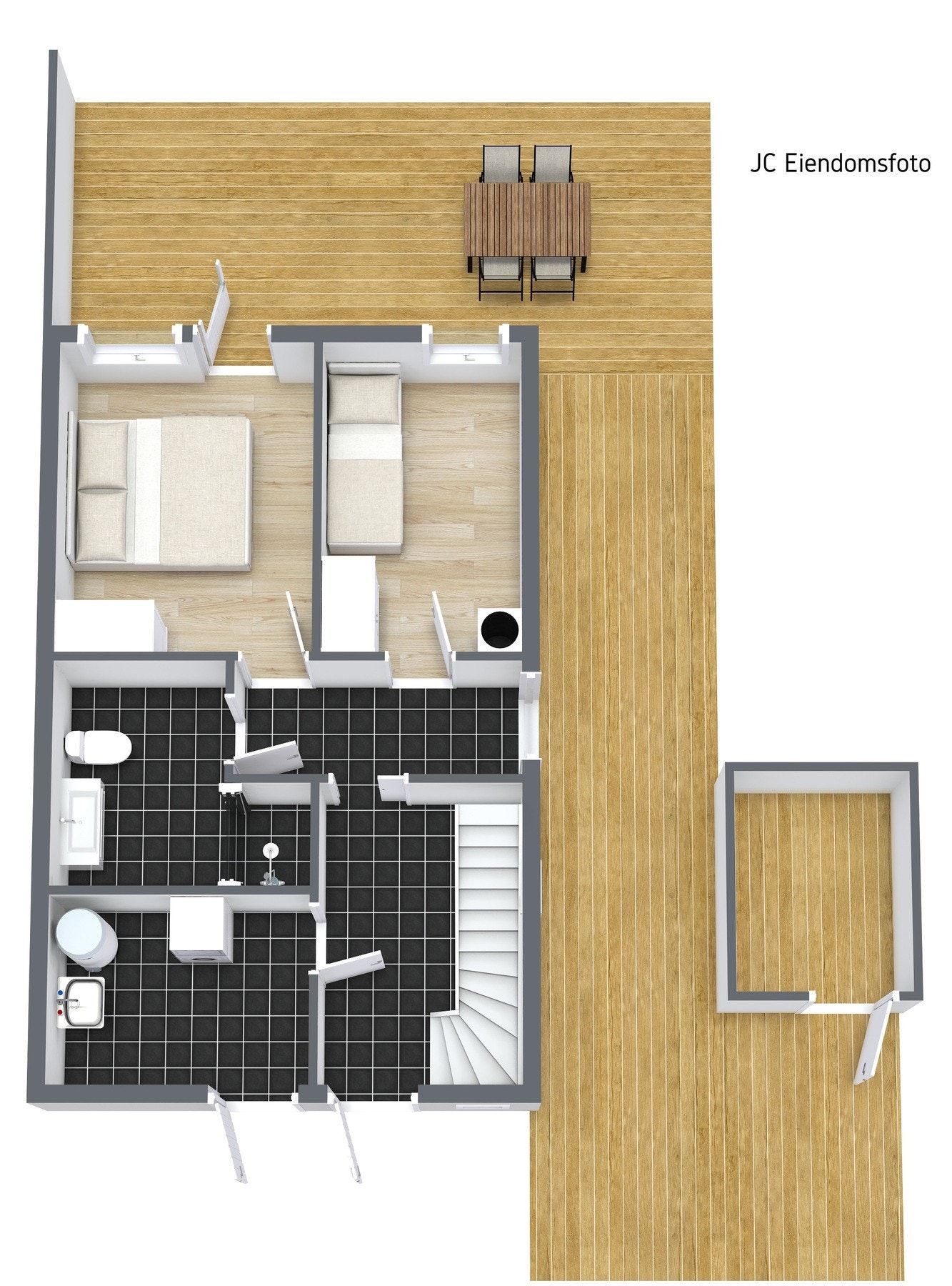 3d plantegning 1. etasje. Galleribilde