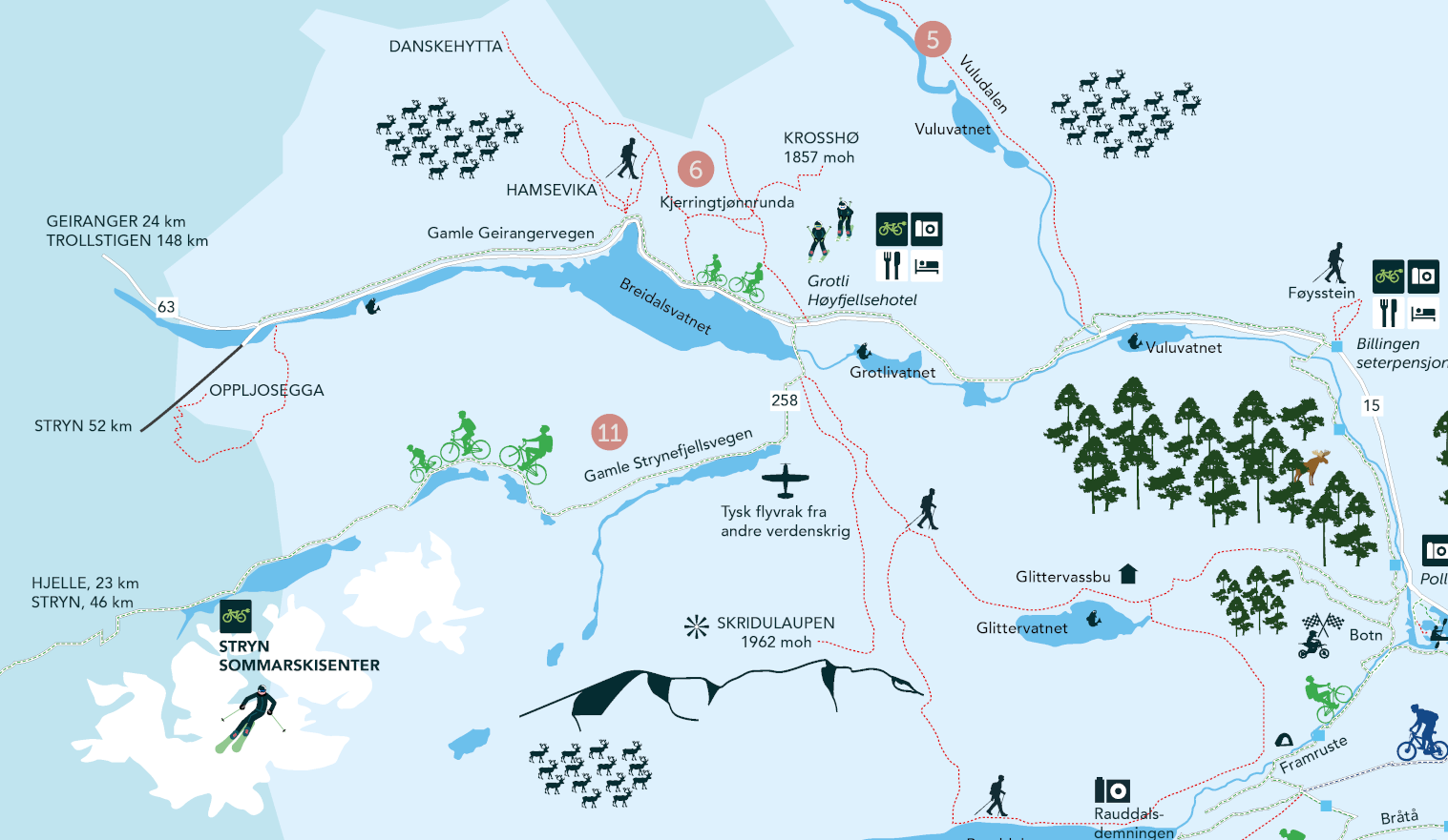 Bilde lånt fra Grotli.no. Bli kjent med attraktive Grotli på grotli.no og skjak-almenning.no! Videre kommer flere bilder av Grotli og nærområdet. Galleribilde