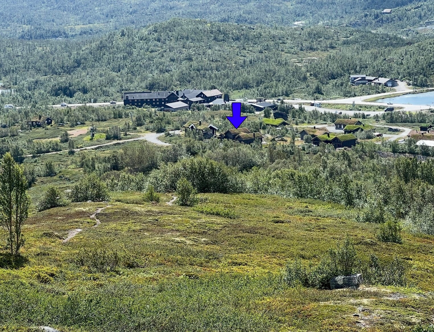 Selgers bilde - Hyttefeltet sett fra avstand. Galleribilde