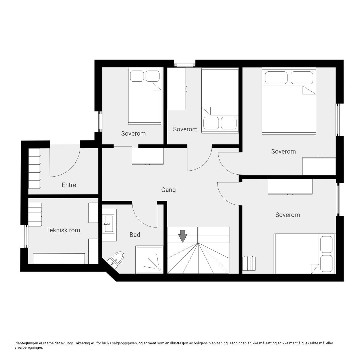 Plantegning 1. etasje - Pynten 32 Galleribilde